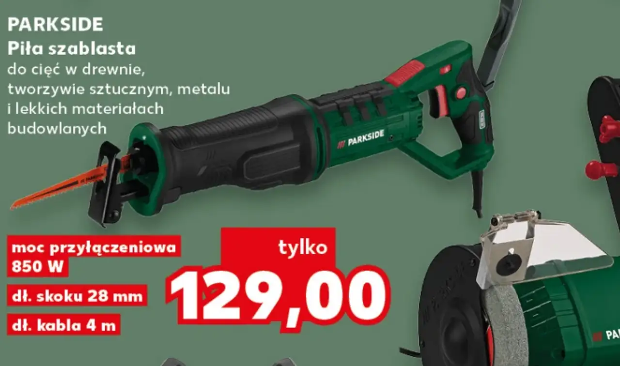 Parkside Piła szablasta do drewna, metalu i tworzyw sztucznych 850W