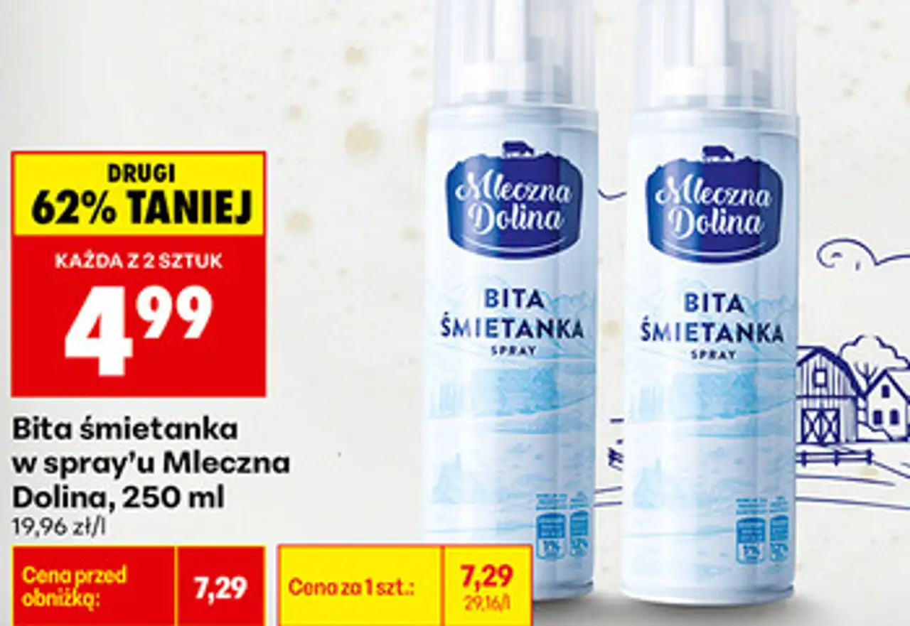 Bita śmietanka w spray'u Mleczna Dolina