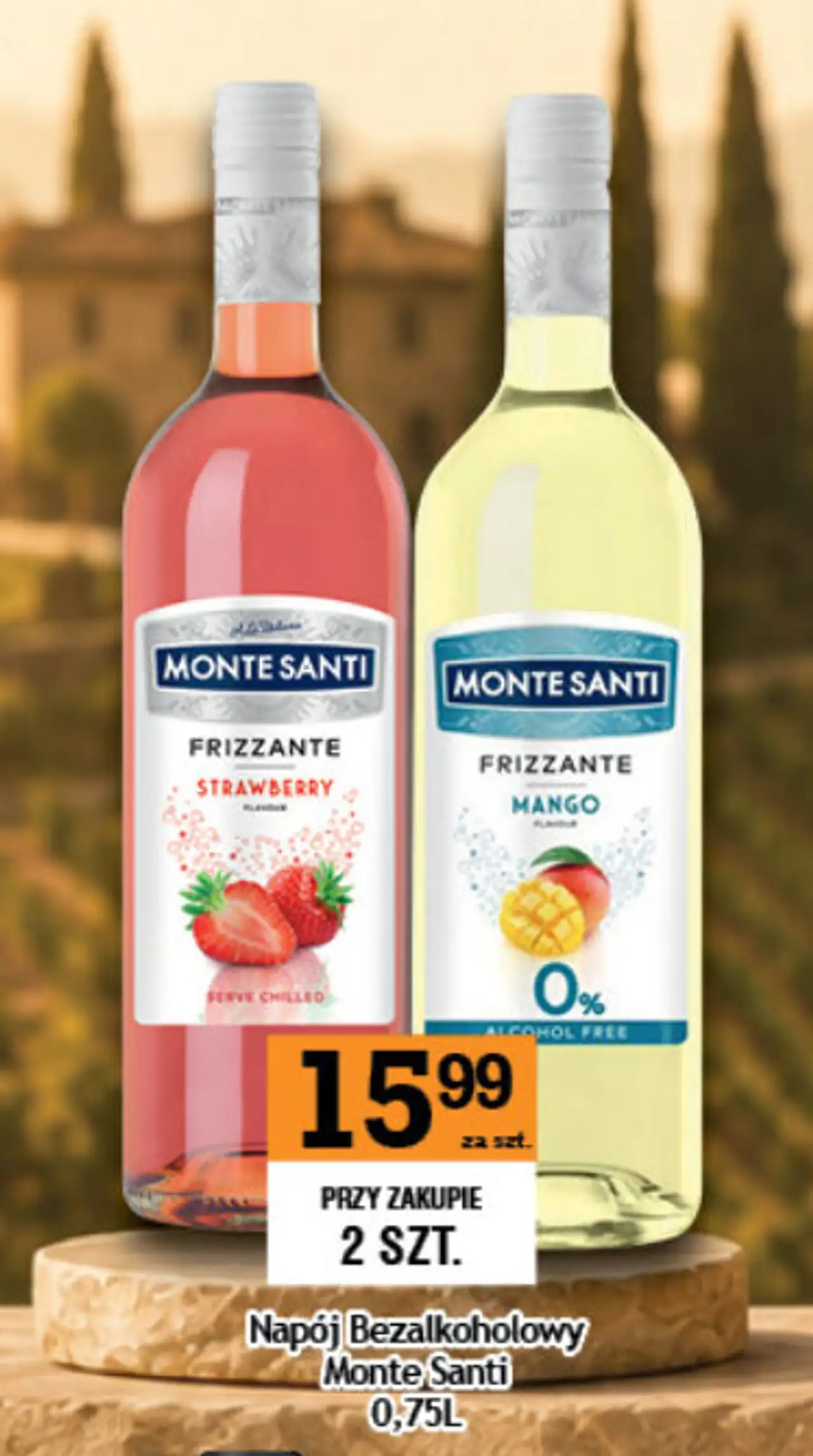 Napój Bezalkoholowy Monte Santi Frizzante 0,75L