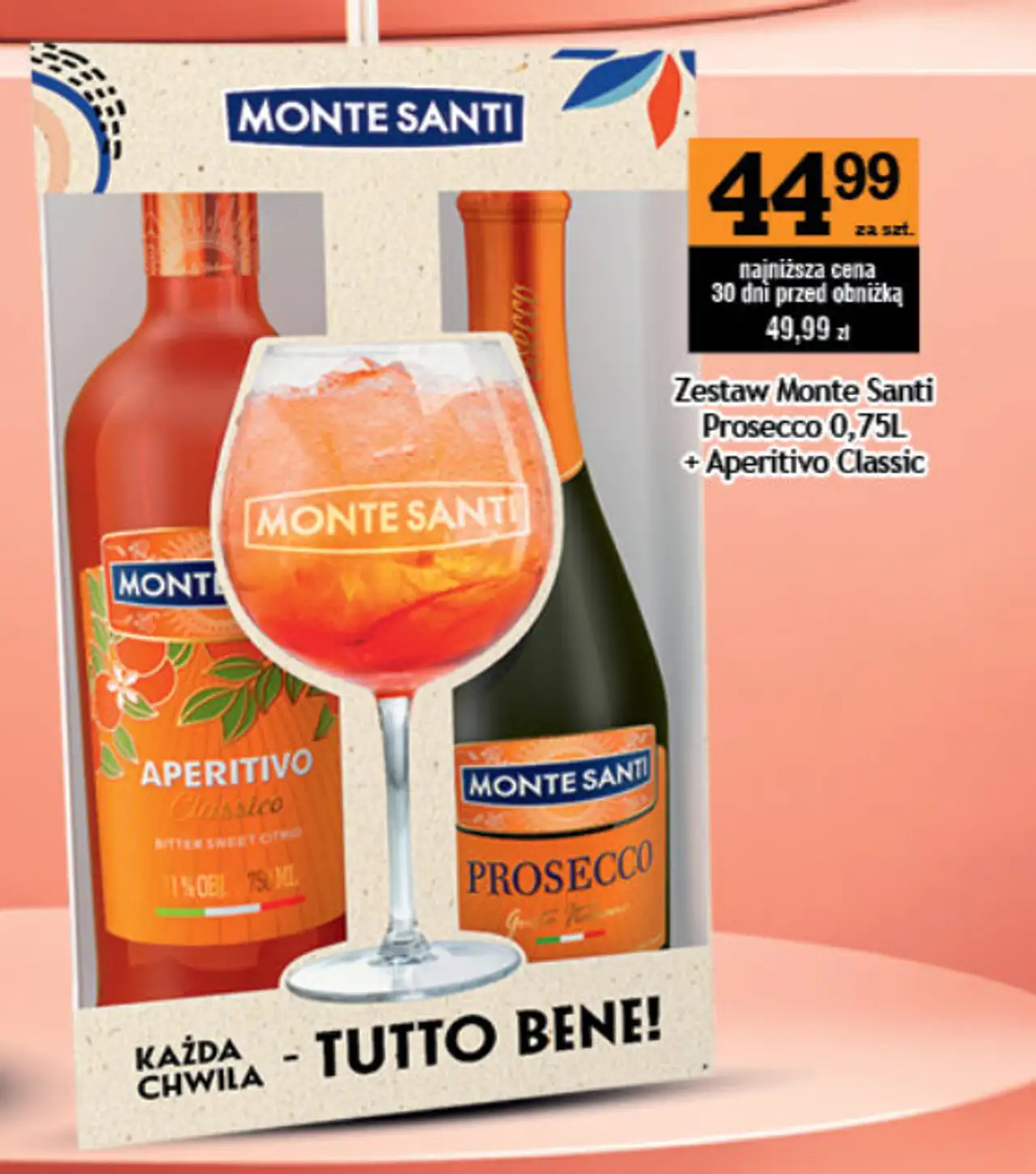 Zestaw Monte Santi Prosecco + Aperitivo Classic