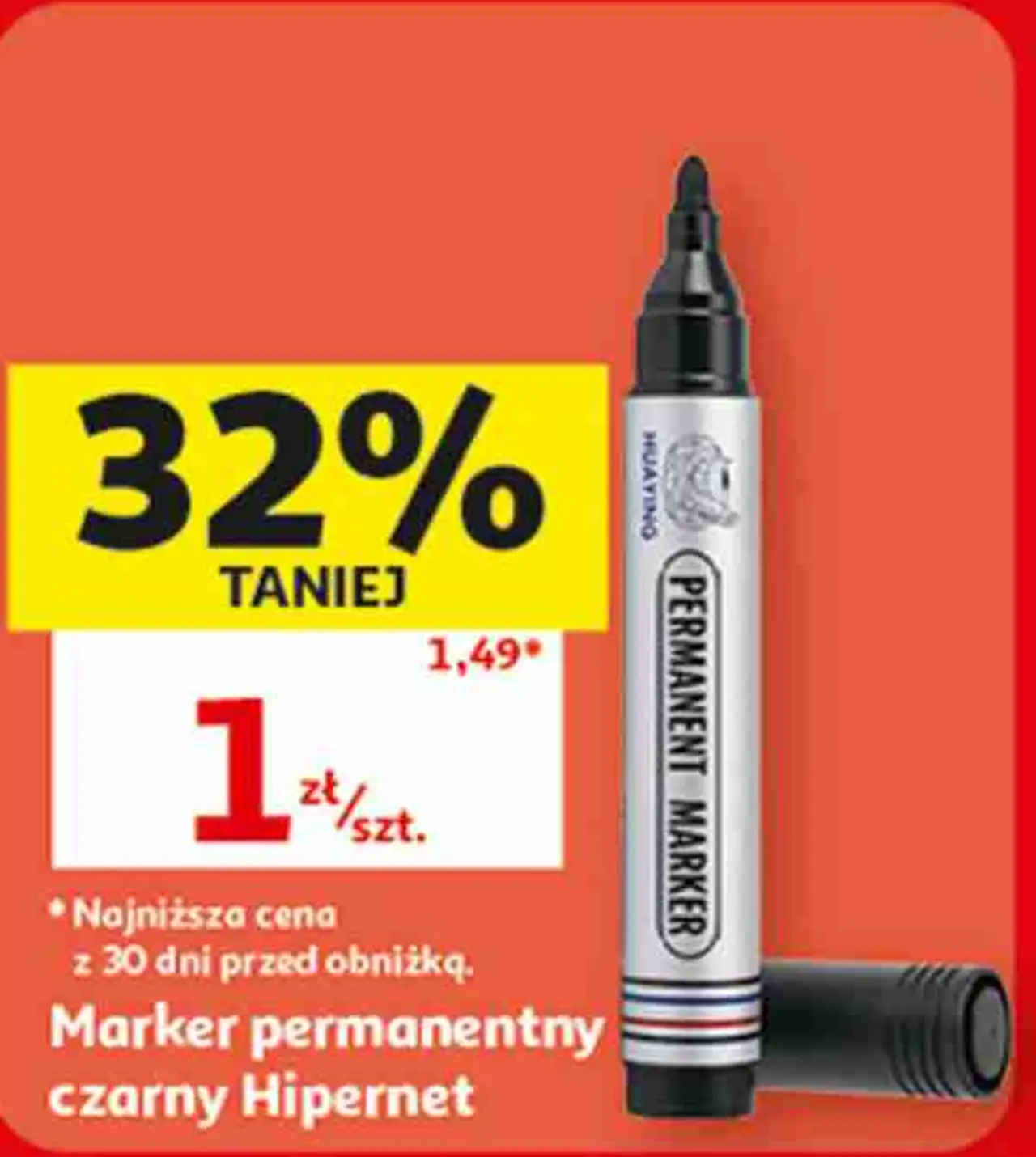 Marker permanentny czarny Hipernet