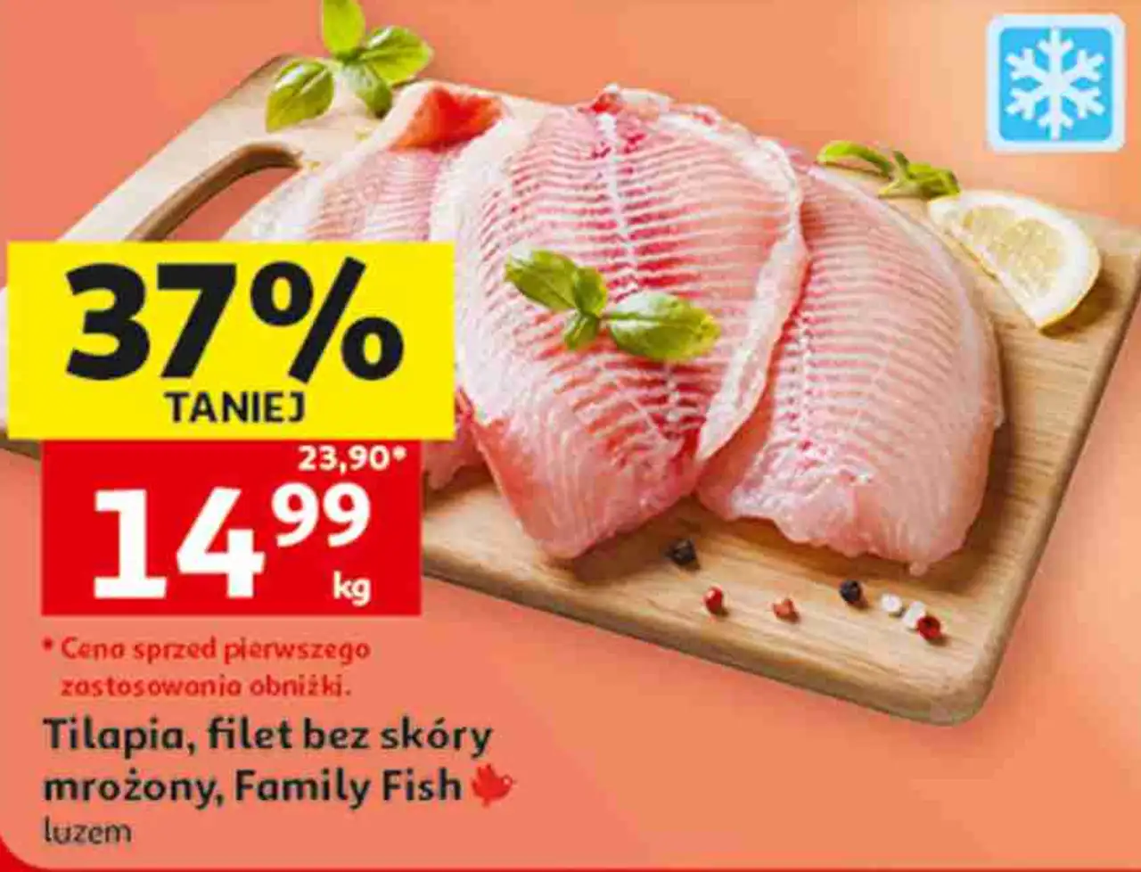 Tilapia, filet bez skóry mrożony, Family Fish