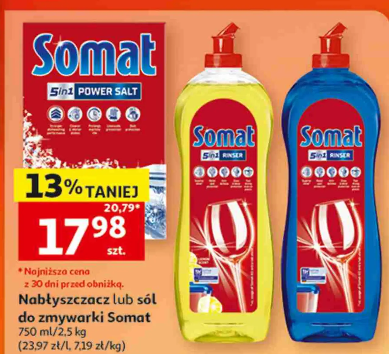 Nabłyszczacz lub sól do zmywarki Somat