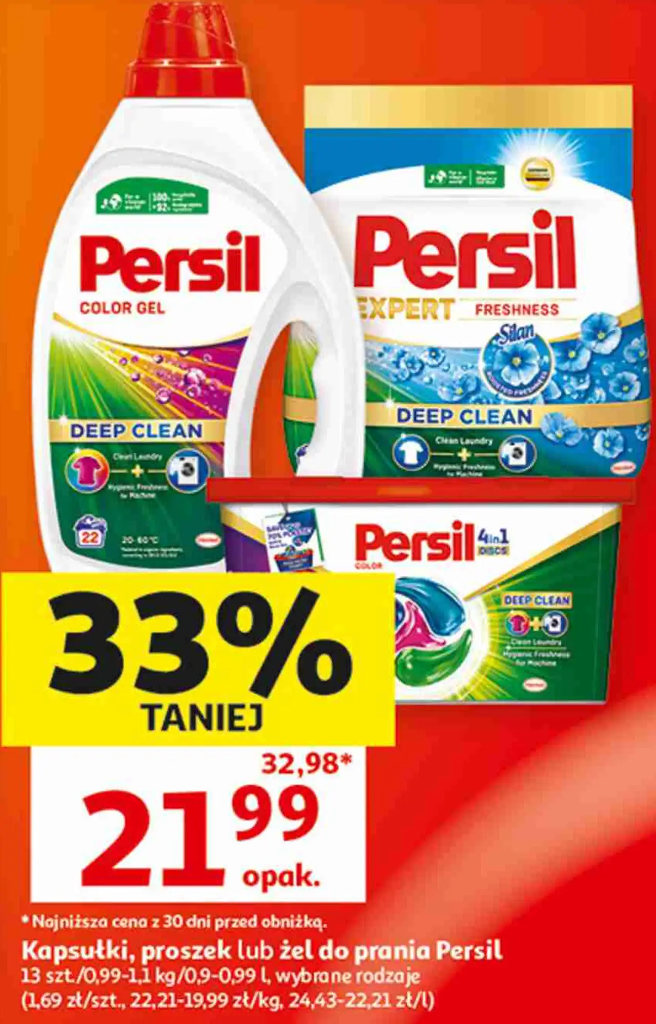 Kapsułki, proszek lub żel do prania Persil