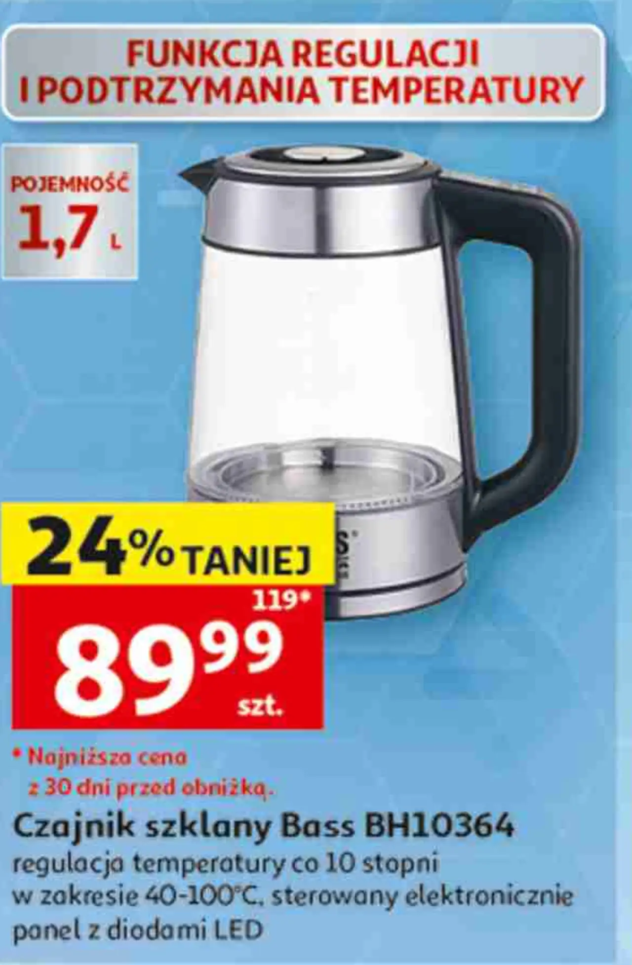 Czajnik szklany Bass BH10364