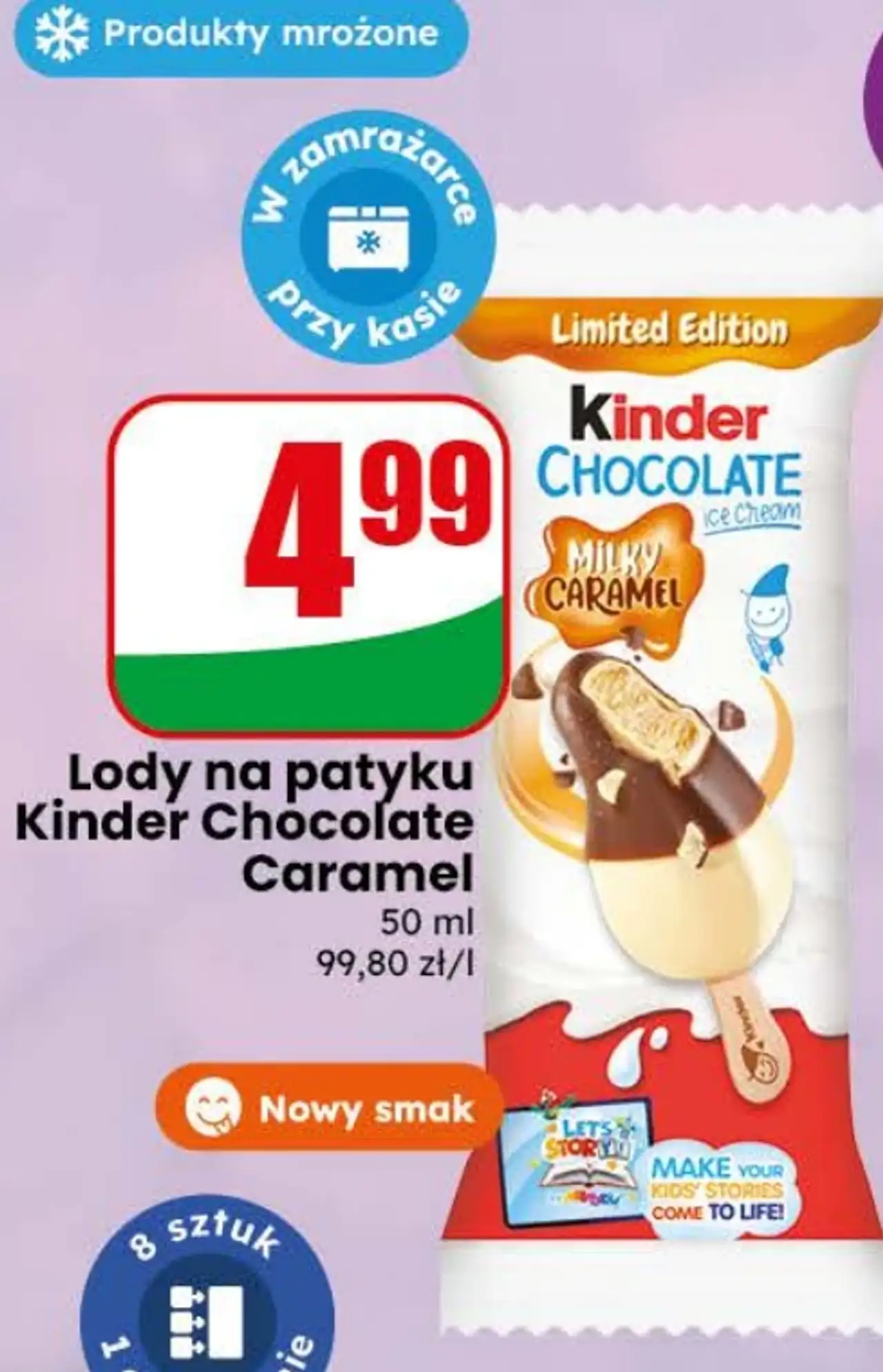 Lody na patyku Kinder Chocolate Caramel