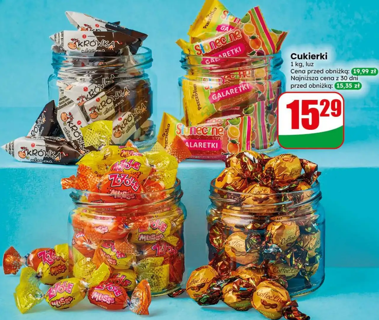 Cukierki luz (Krówka, Słoneczne Galaretki, Zozole, Coffee Like)