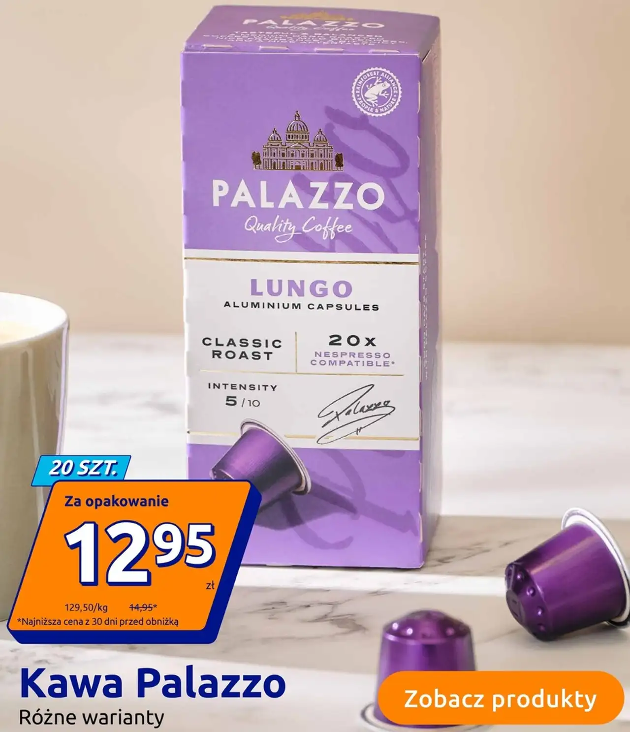 Kawa w kapsułkach Palazzo Różne warianty