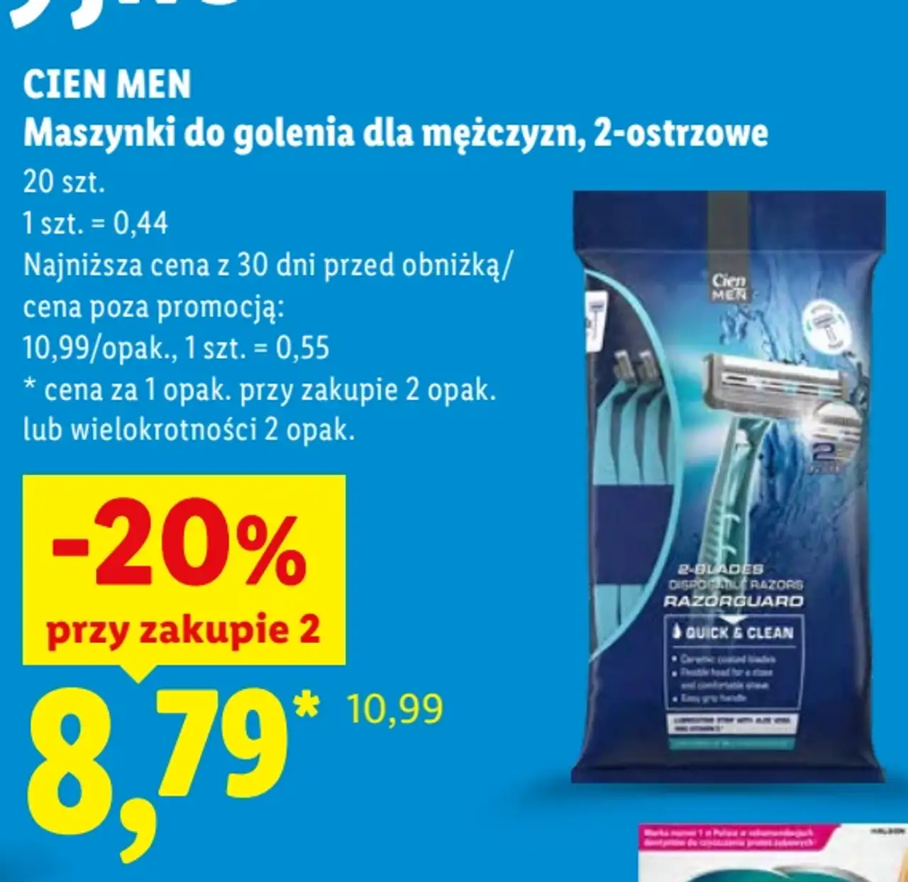 Cien Men Maszynki do golenia dla mężczyzn, 2-ostrzowe