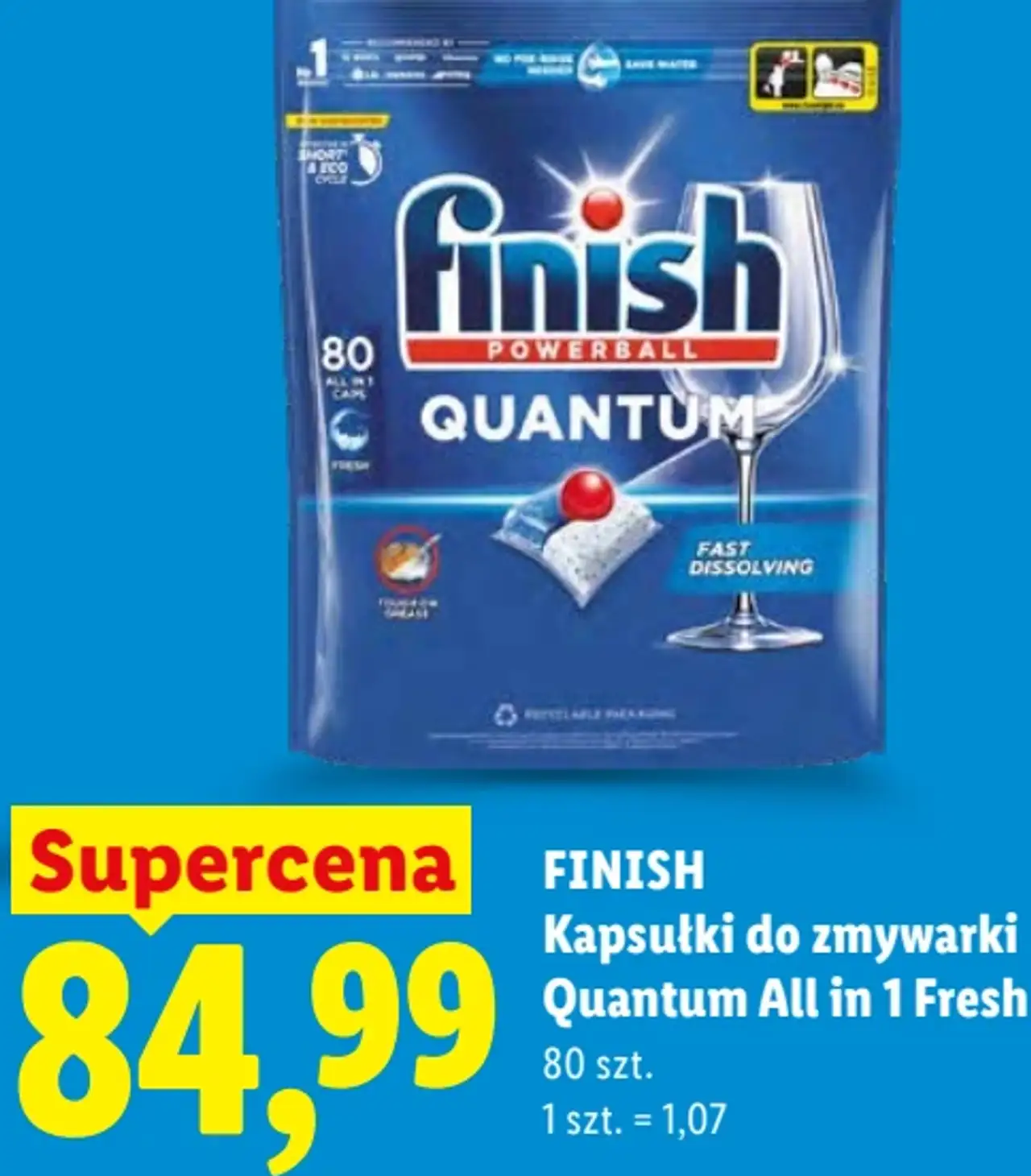 FINISH Kapsułki do zmywarki Quantum All in 1 Fresh