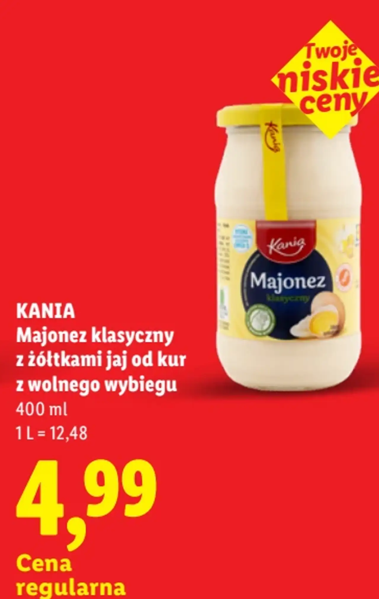 KANIA Majonez klasyczny z żółtkami jaj od kur z wolnego wybiegu