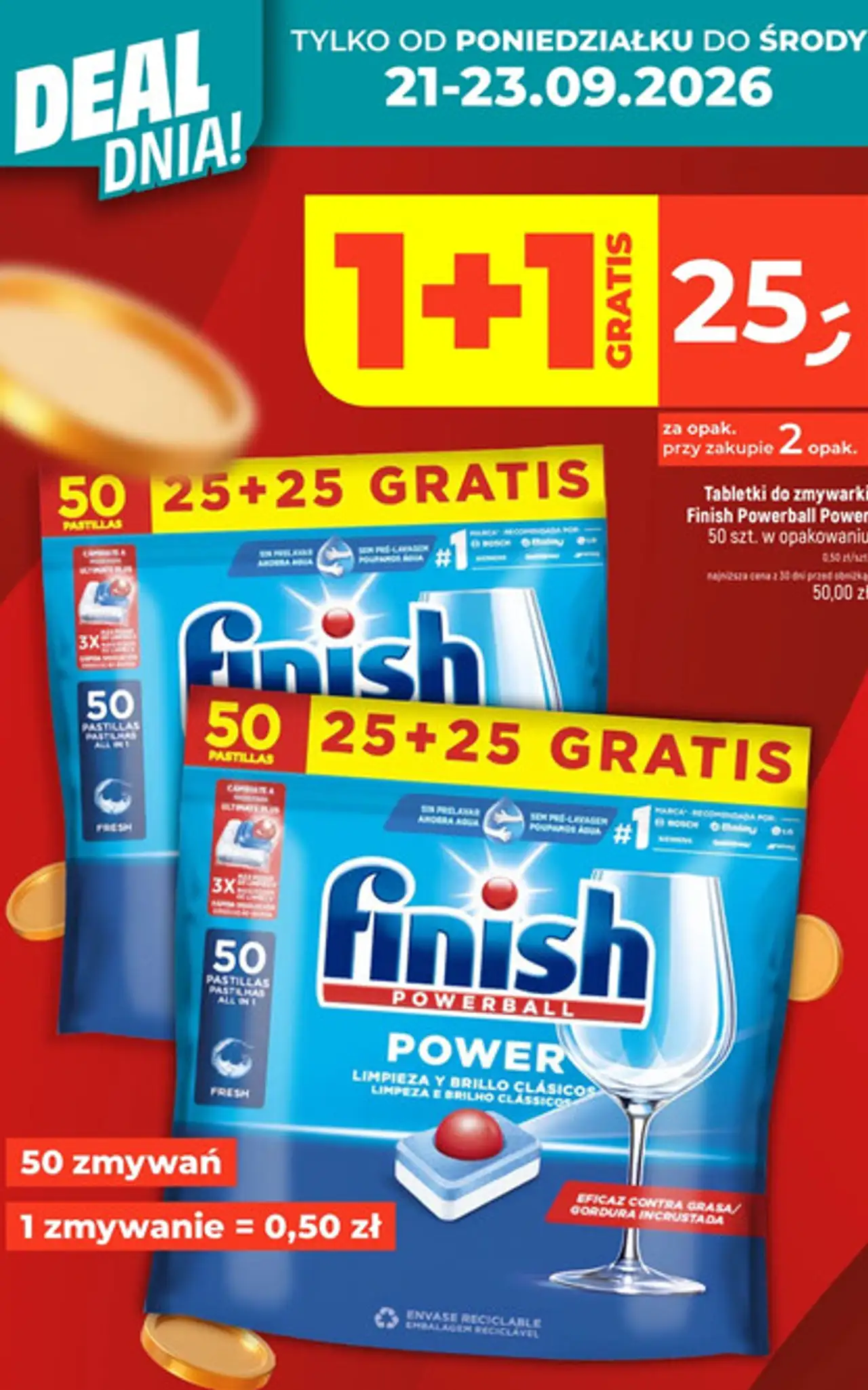 Tabletki do zmywarki Finish Powerball Power