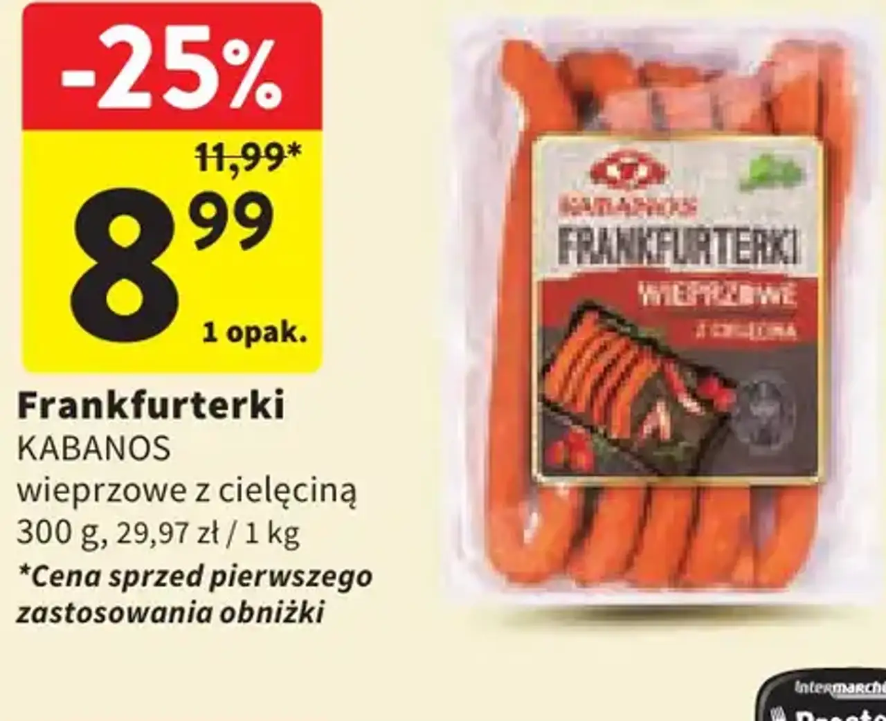 Frankfurterki Kabanos wieprzowe z cielęciną