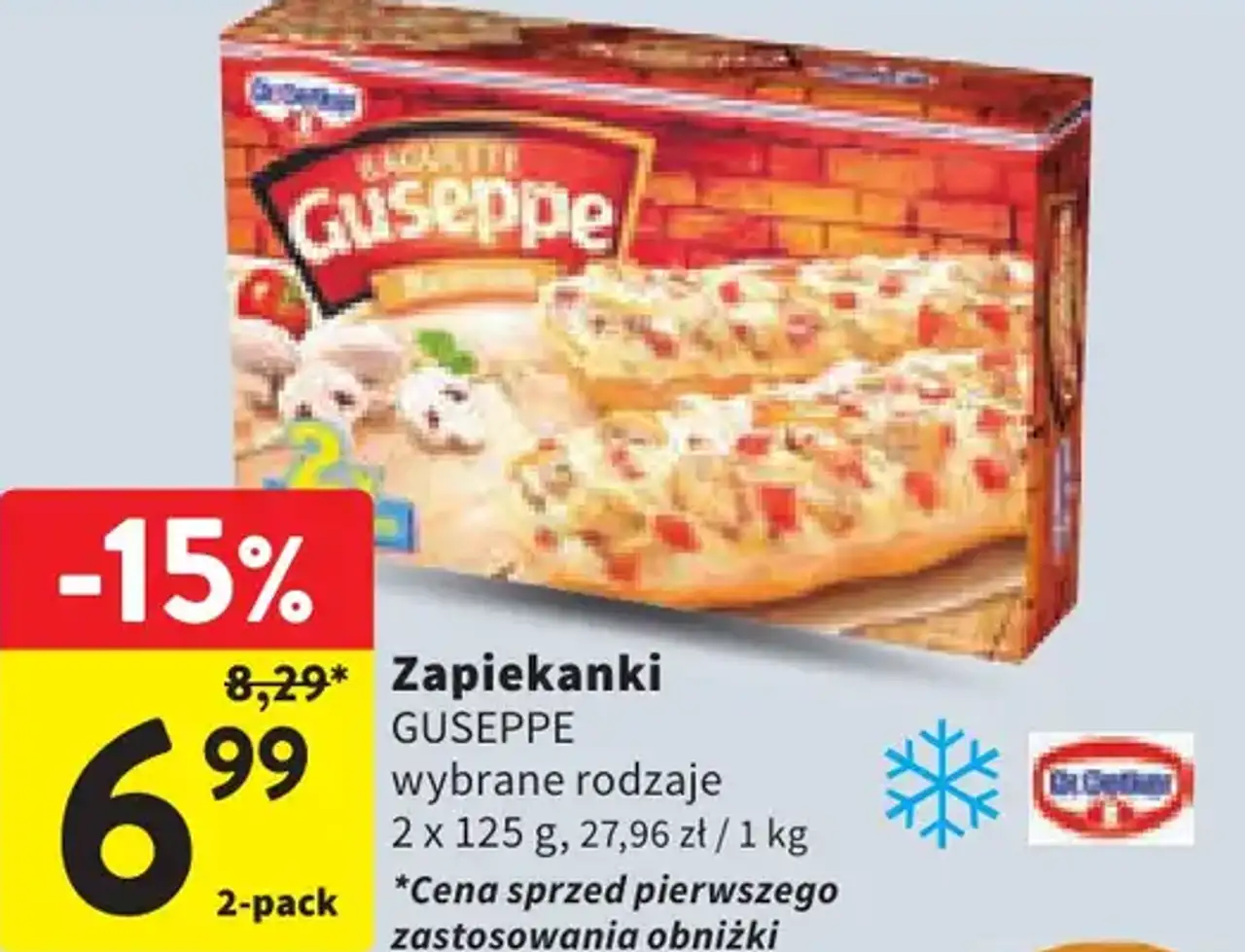 Zapiekanki Guseppe (wybrane rodzaje)
