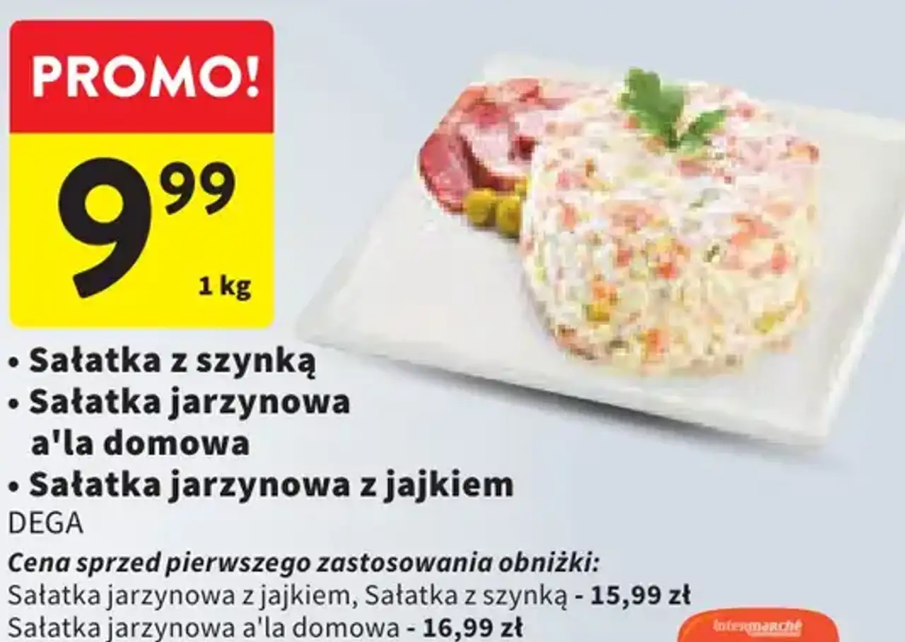 Sałatka DEGA (Sałatka z szynką, Sałatka jarzynowa a'la domowa, Sałatka jarzynowa z jajkiem)
