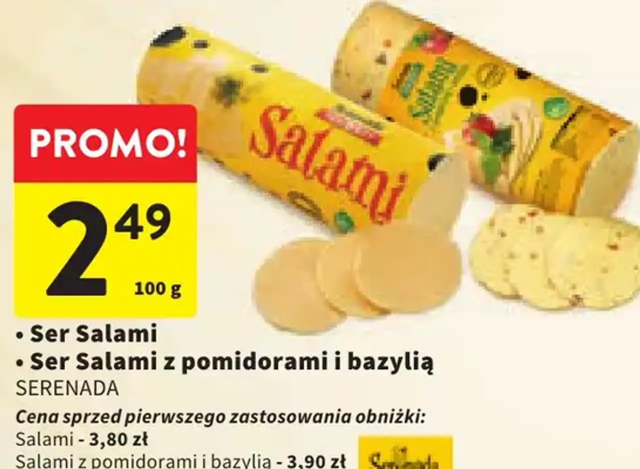 Ser Salami lub Salami z pomidorami i bazylią Serenada