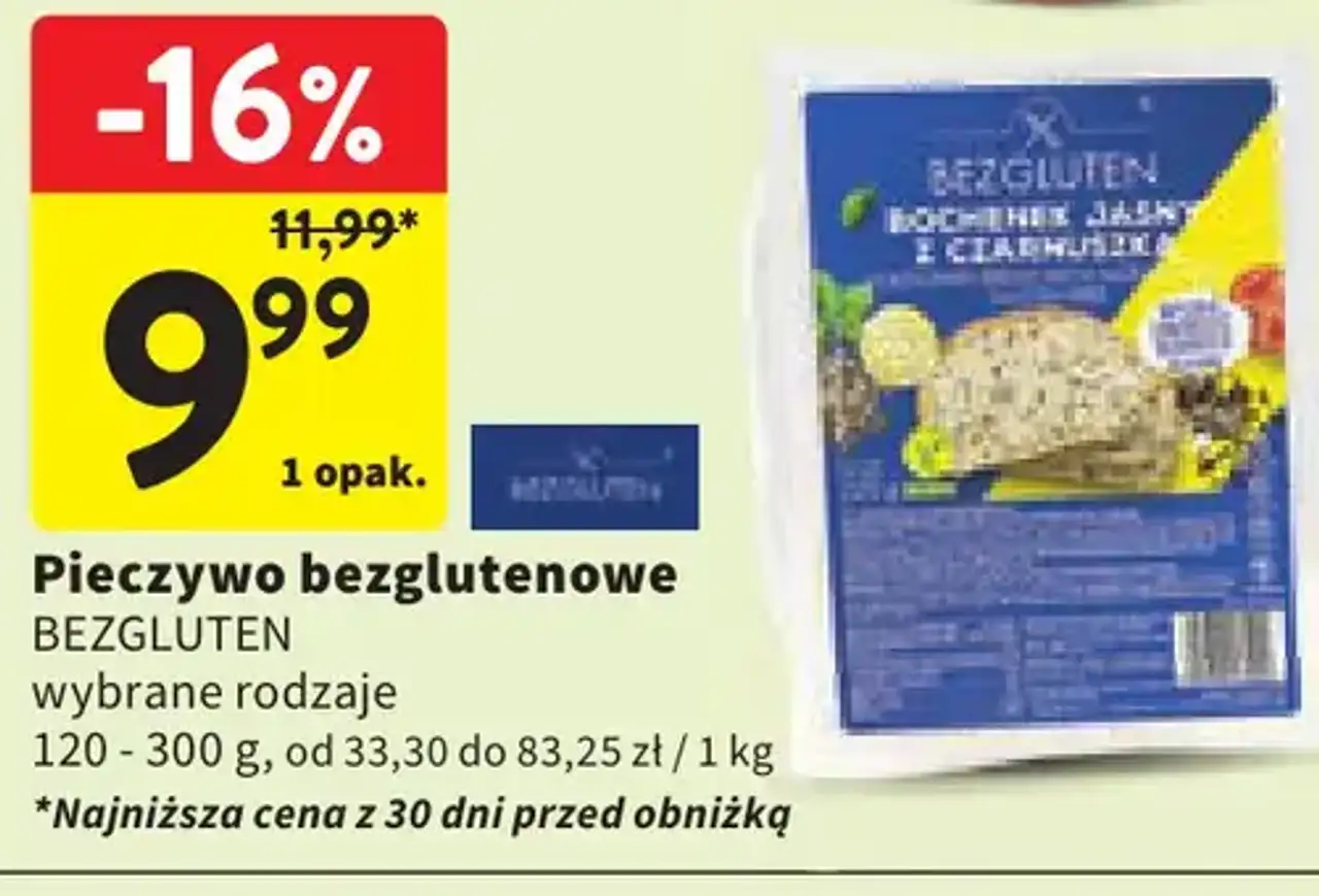 Pieczywo bezglutenowe BEZGLUTEN wybrane rodzaje