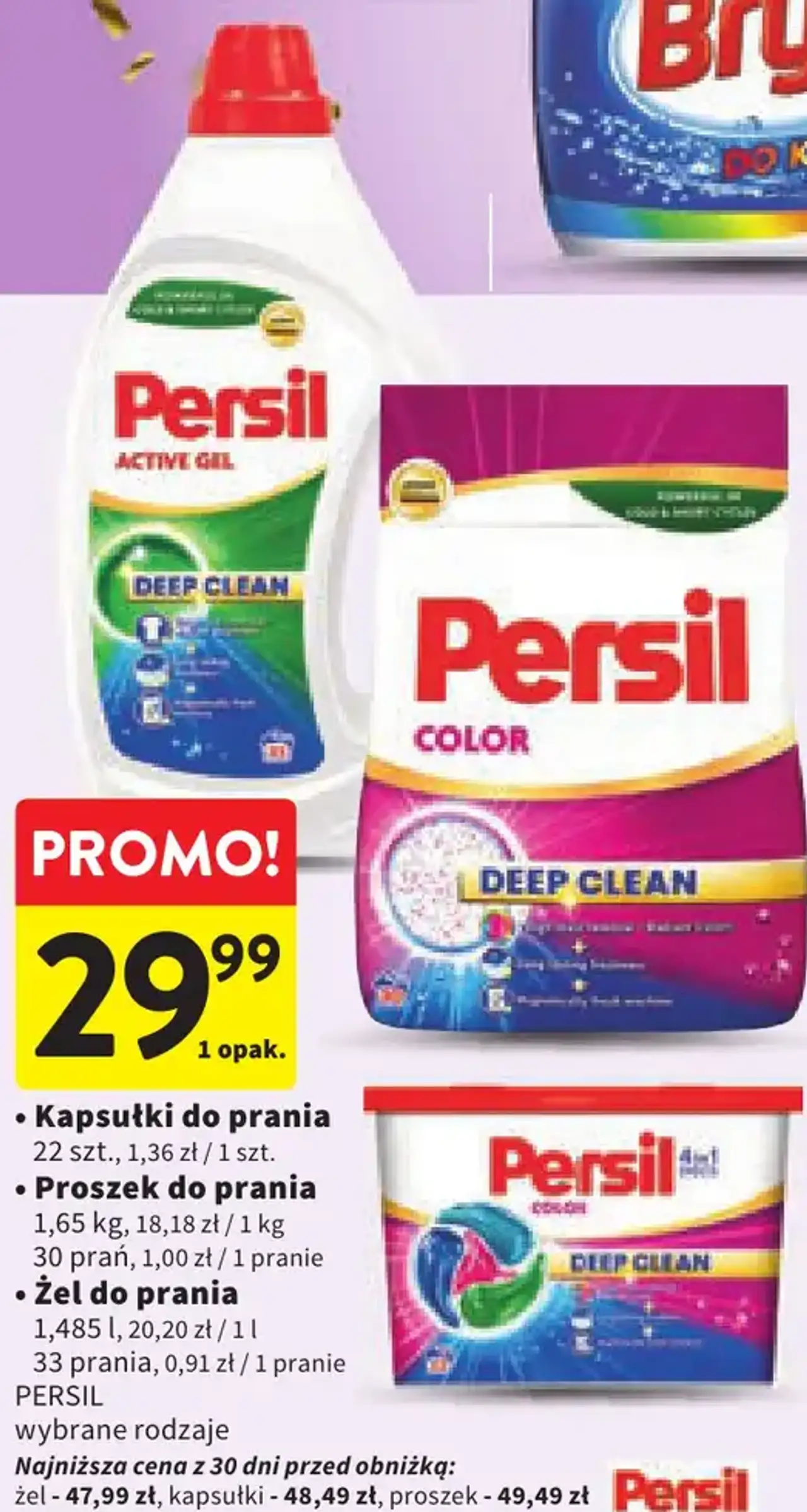Kapsułki, proszek lub żel do prania Persil