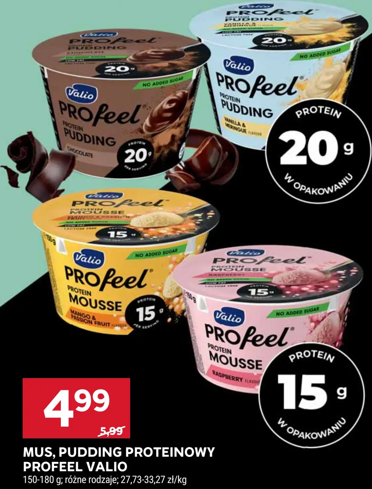 Mus, pudding proteinowy PROfeel Valio