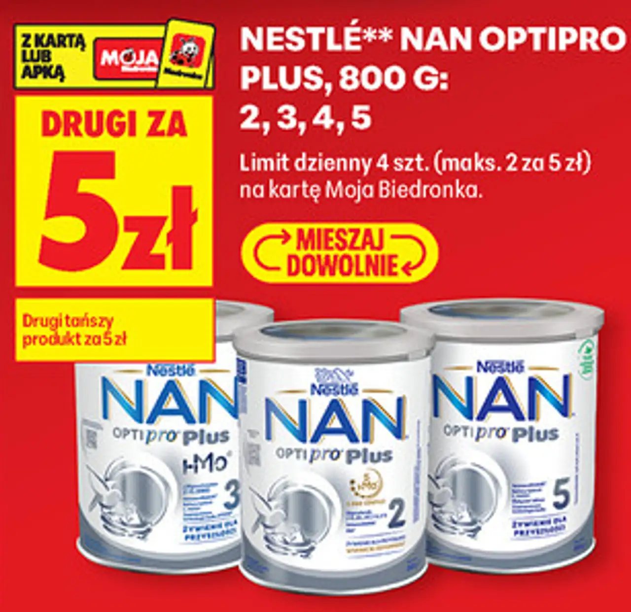 Mleko modyfikowane Nestlé NAN Optipro Plus 2, 3, 4, 5