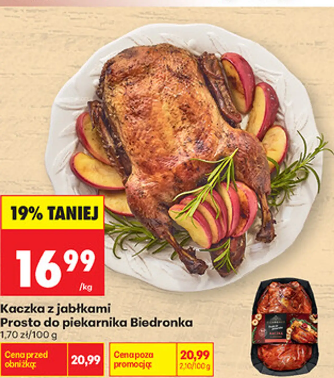 Kaczka z jabłkami Prosto do piekarnika Biedronka
