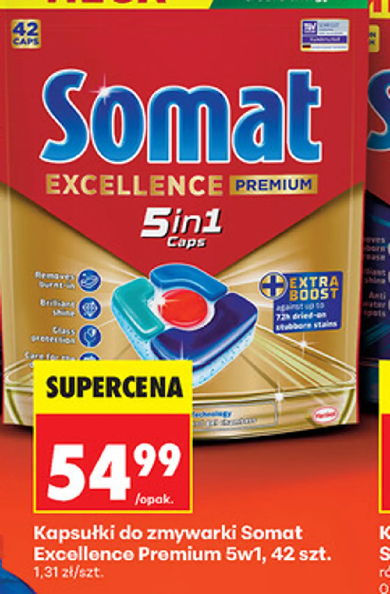 Kapsułki do zmywarki Somat Excellence Premium 5w1, 42 szt.