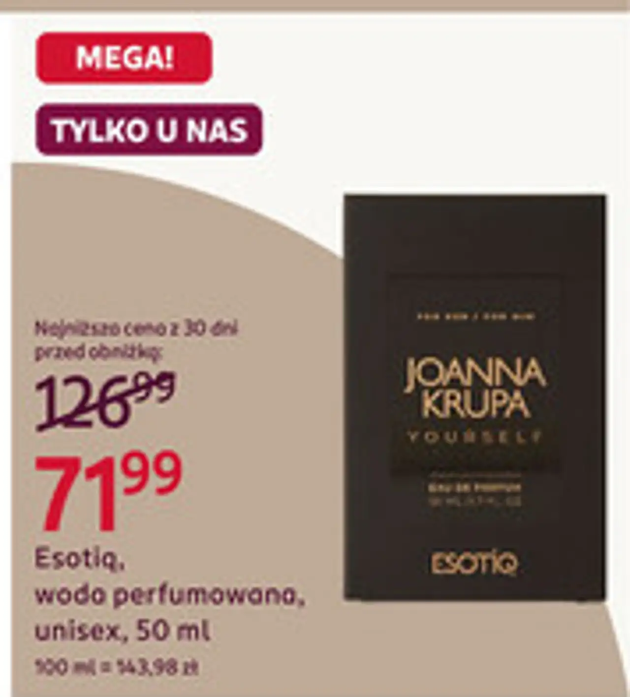 Esotiq Joanna Krupa Yourself, woda perfumowana, unisex, 50 ml