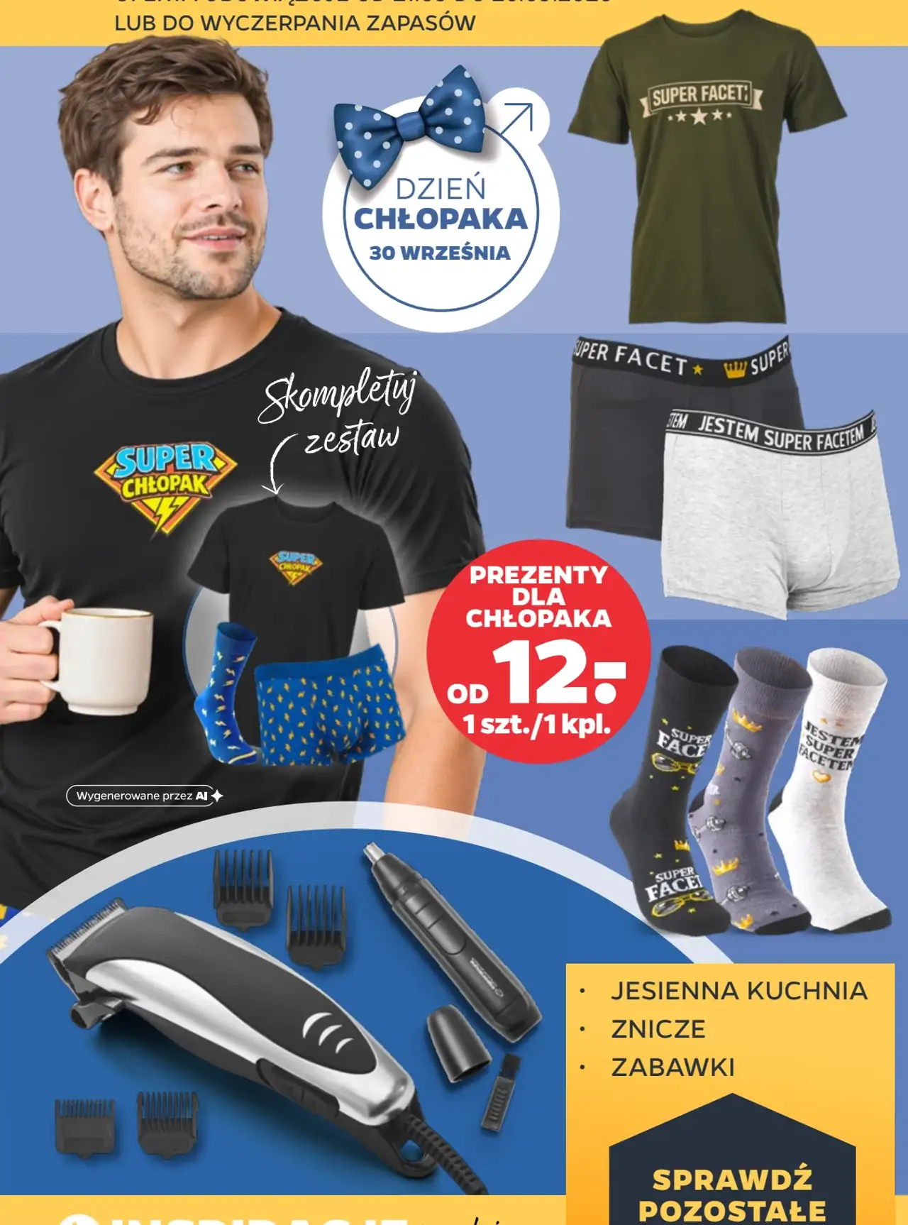 Prezenty dla chłopaka (koszulka, bokserki lub skarpetki)