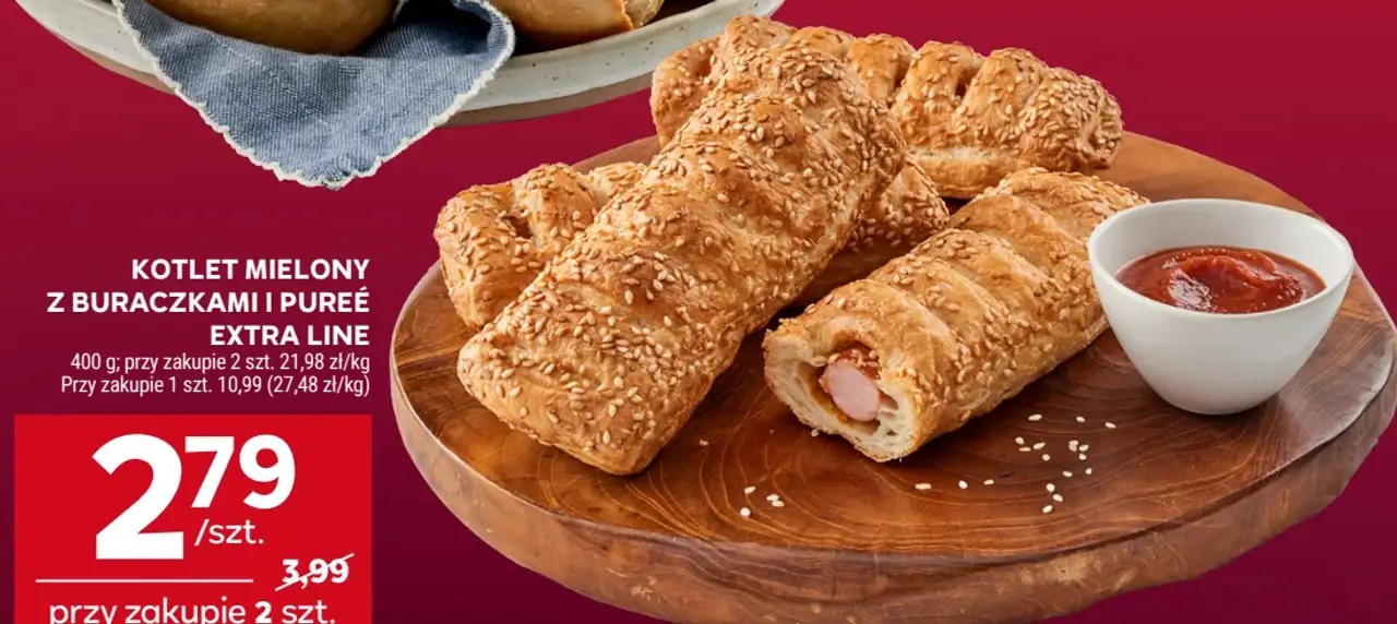 Kotlet mielony z buraczkami i puree Extra Line