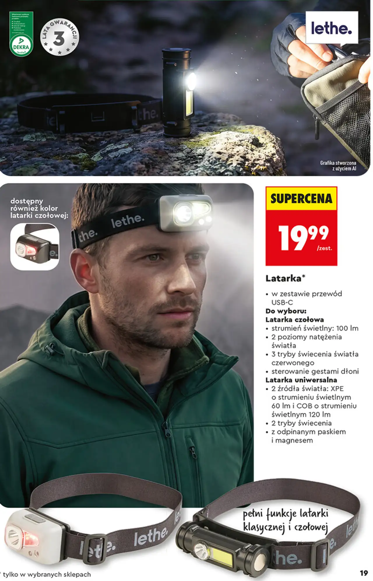Latarka czołowa lethe