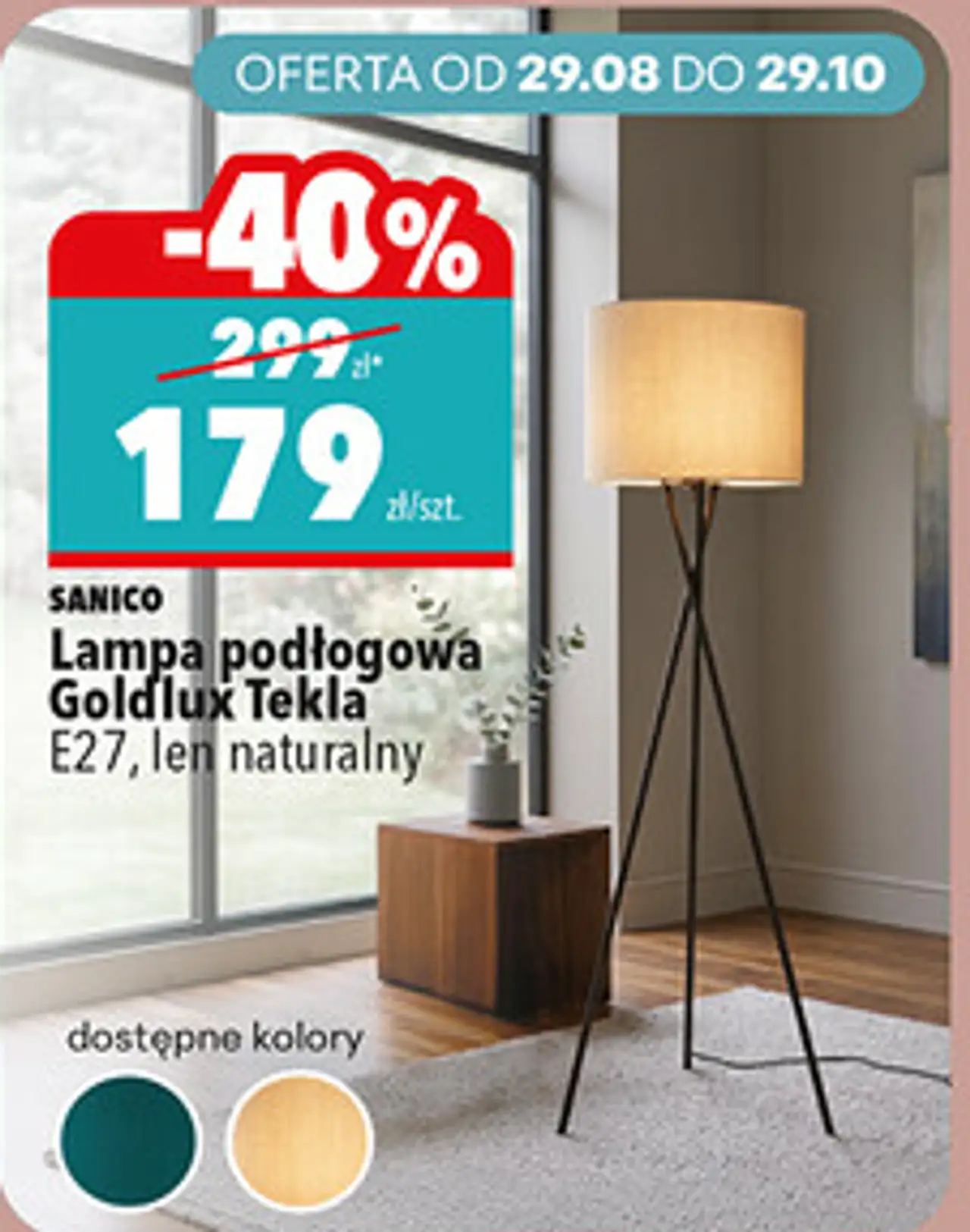 Lampa podłogowa Goldlux Tekla Sanico