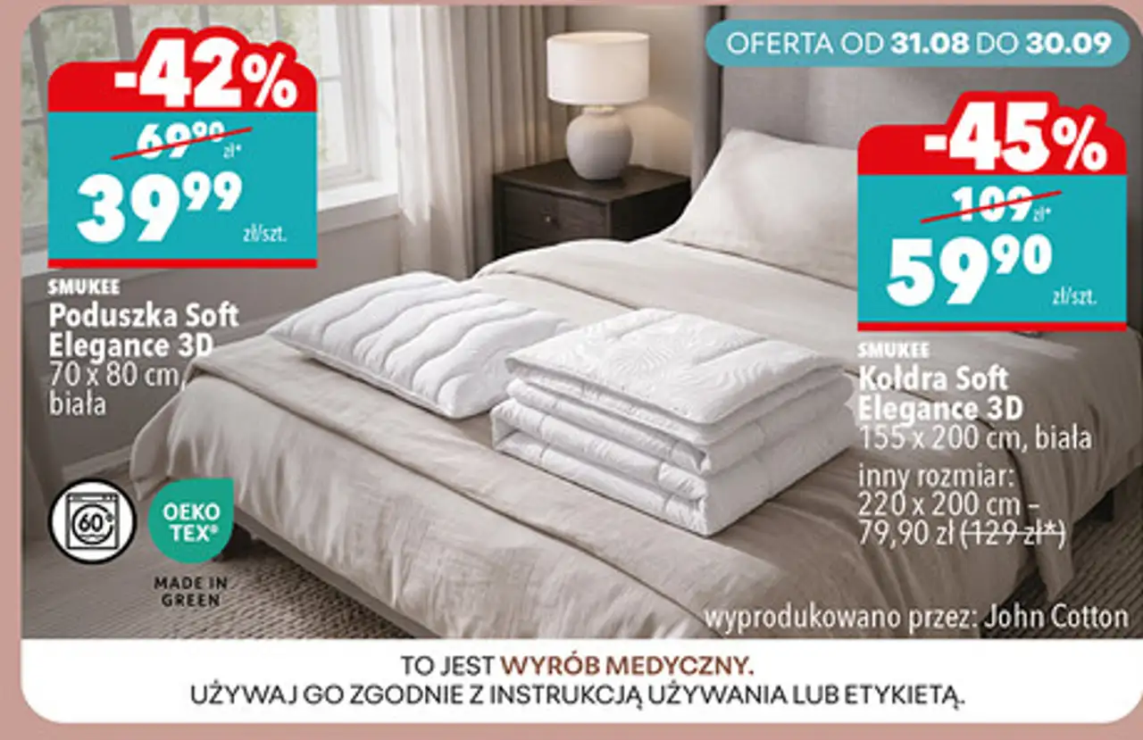 Poduszka i kołdra Soft Elegance 3D Smukee