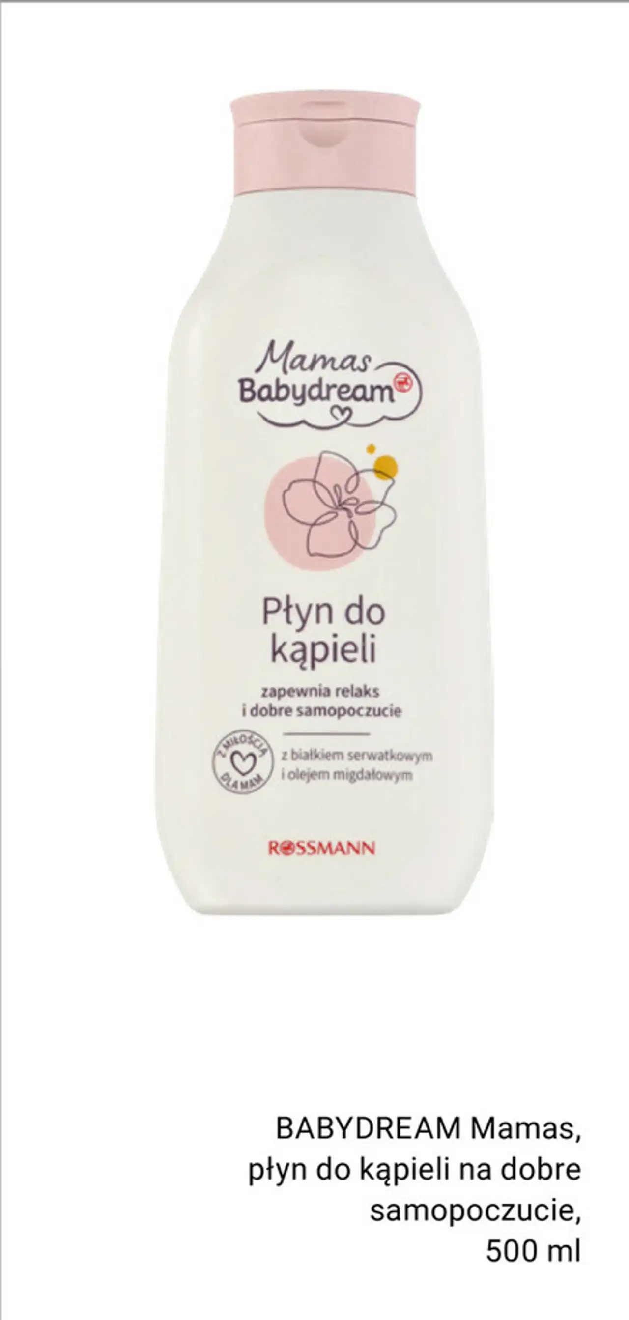 BABYDREAM Mamas, płyn do kąpieli na dobre samopoczucie, 500 ml