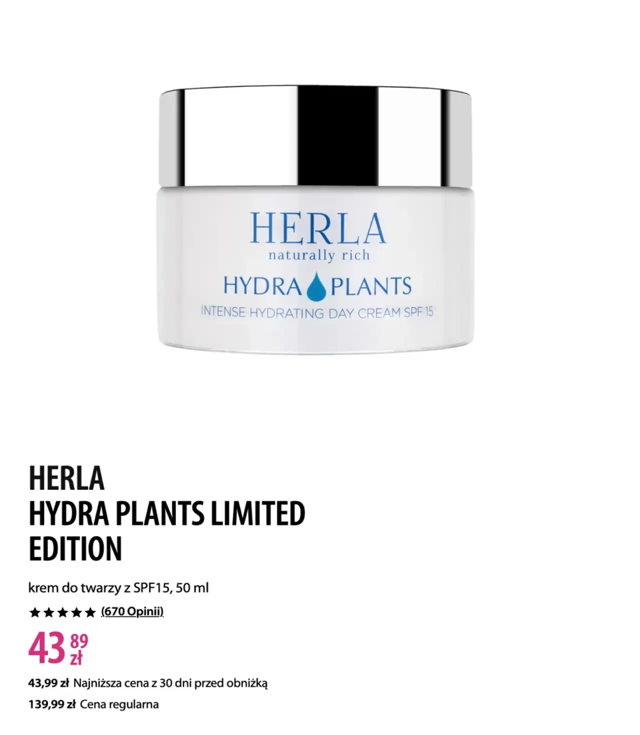 Herla Hydra Plants Limited Edition krem do twarzy z SPF15
