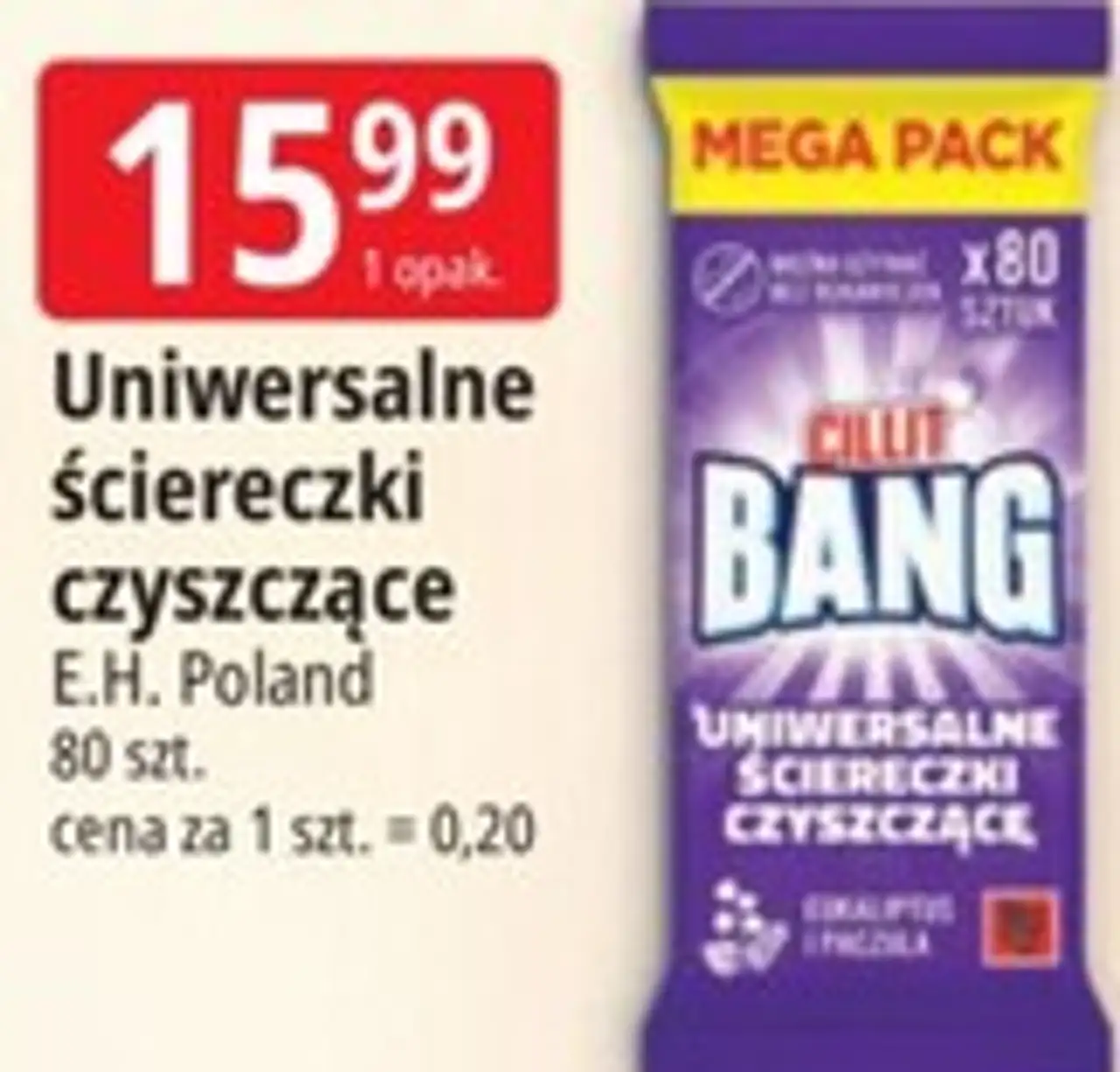 Uniwersalne ściereczki czyszczące Cillit Bang