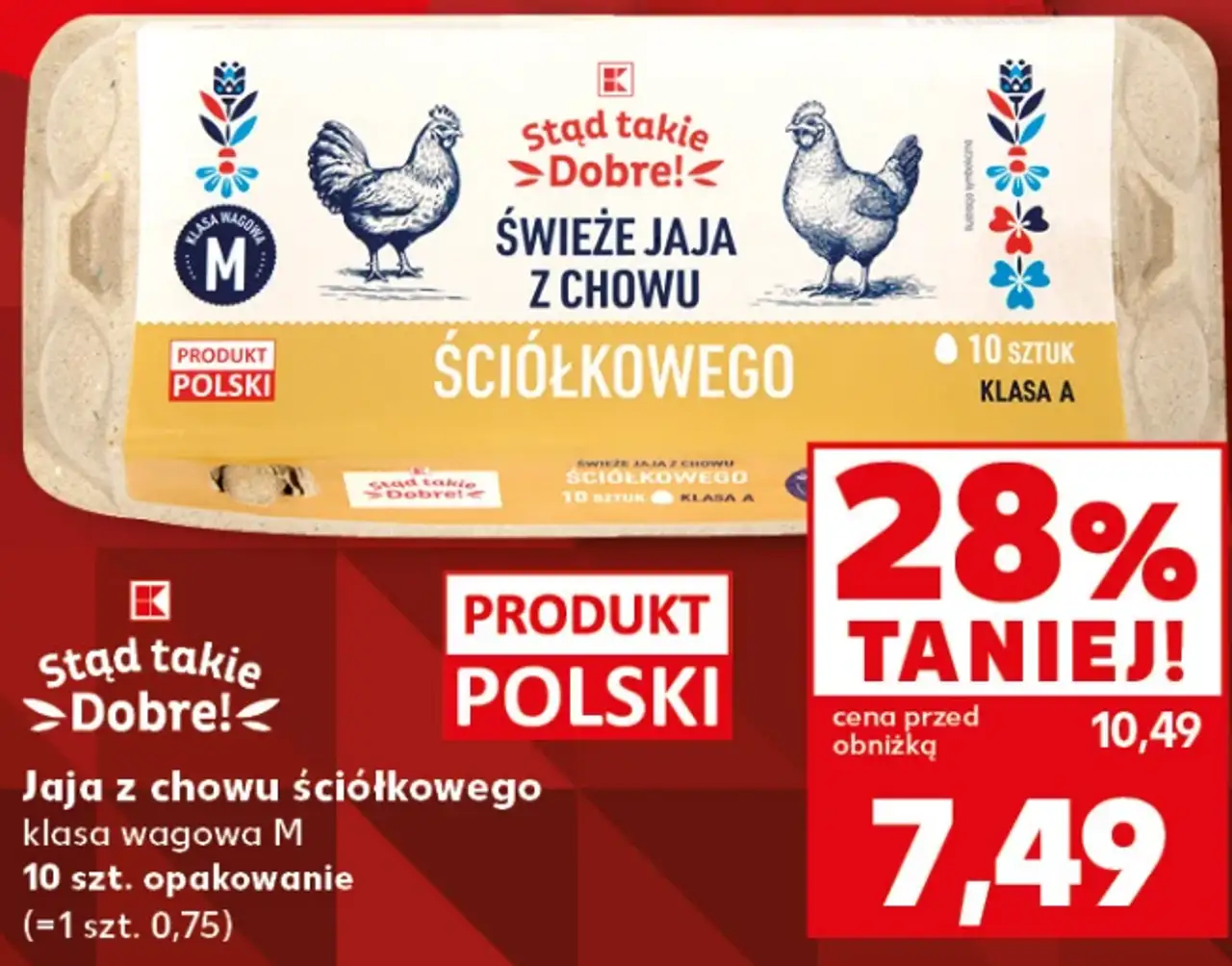 Stąd takie Dobre! Świeże Jaja z Chowu Ściółkowego klasa M