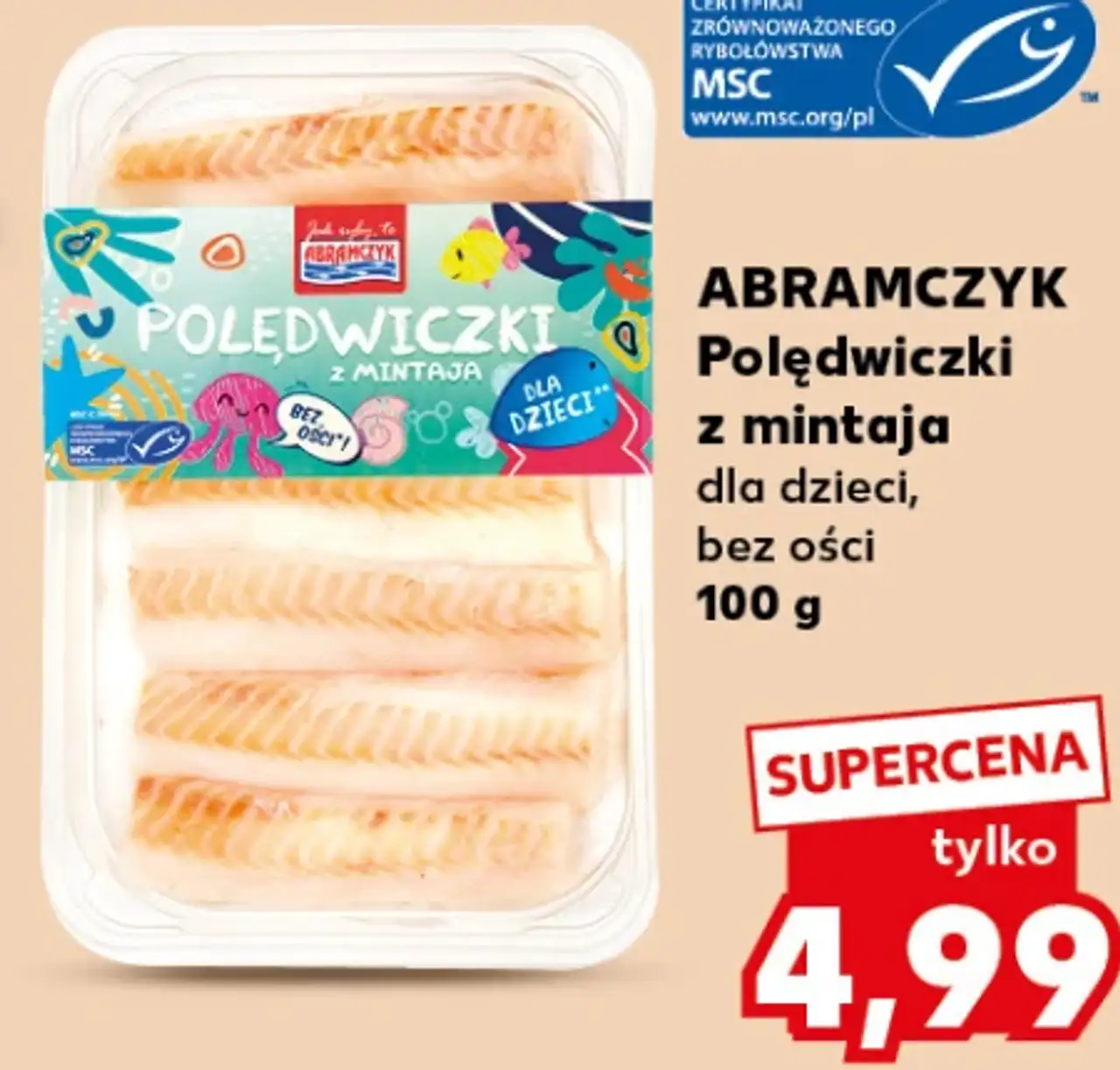 ABRAMCZYK Polędwiczki z mintaja dla dzieci, bez ości 100 g