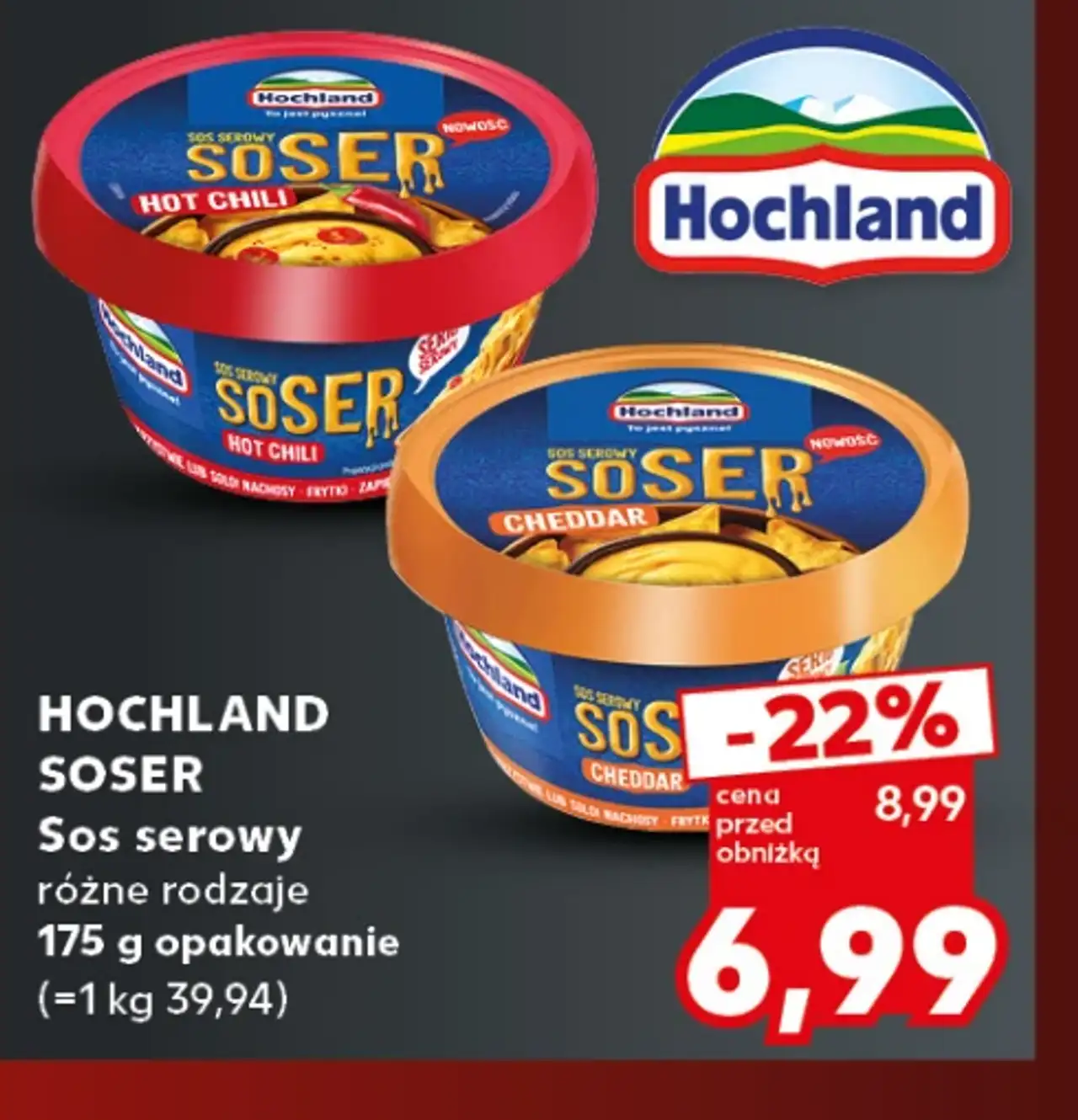 HOCHLAND SOSER Sos serowy różne rodzaje 175 g