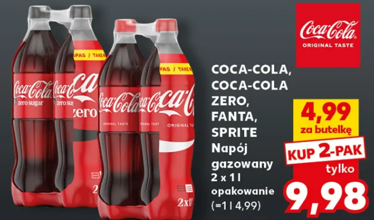 Coca-Cola, Coca-Cola Zero, Fanta, Sprite Napój gazowany