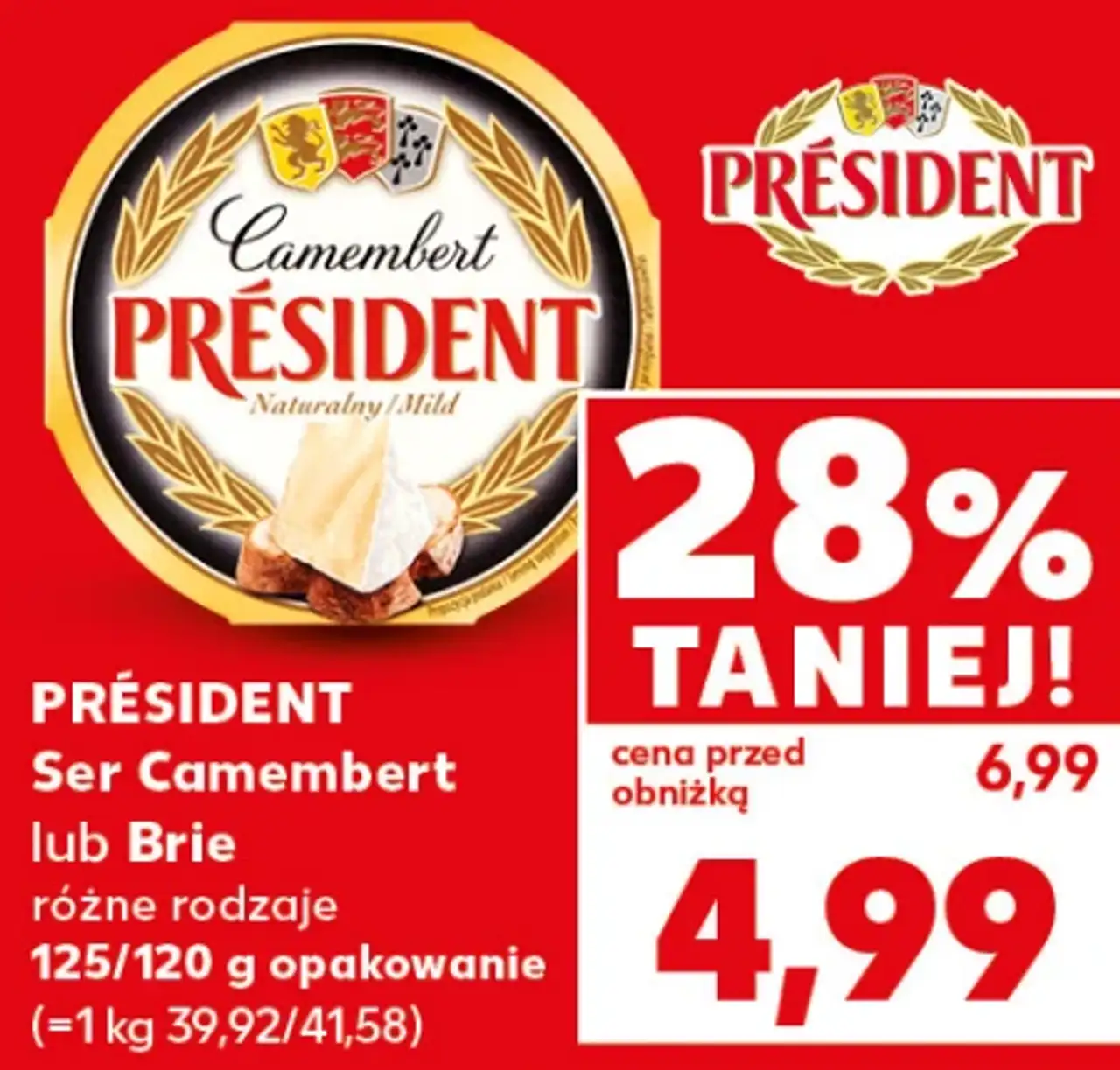 Président Ser Camembert lub Brie
