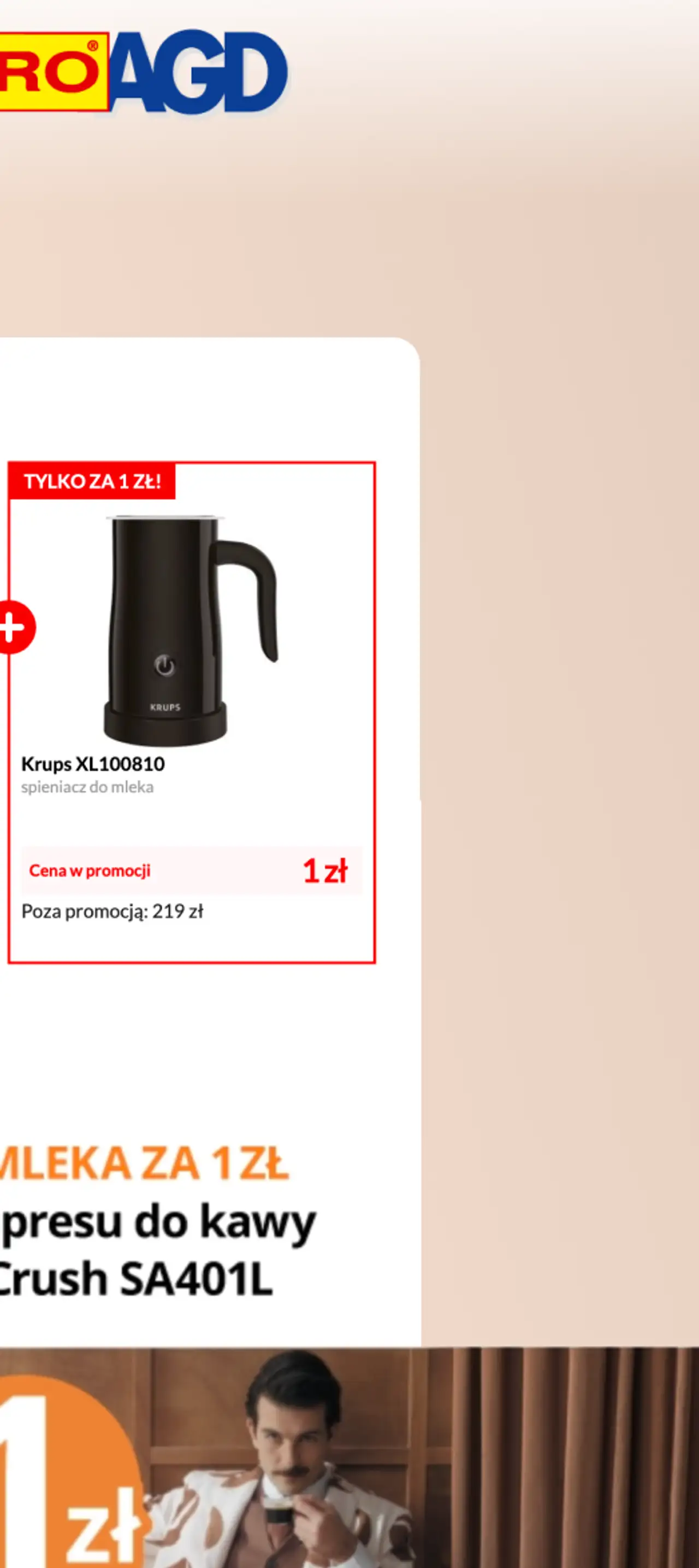 Krups XL100810 spieniacz do mleka