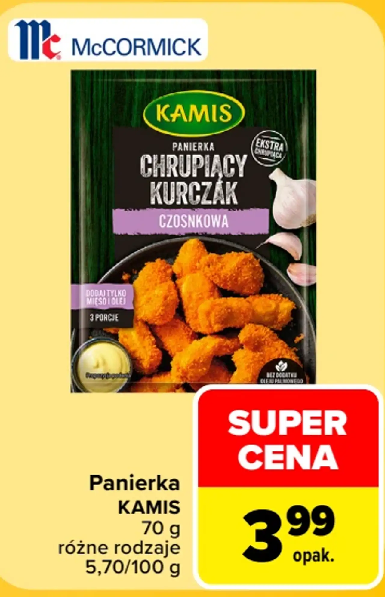 Panierka chrupiący kurczak czosnkowa KAMIS