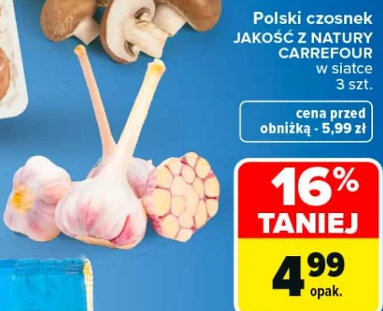 Polski czosnek JAKOŚĆ Z NATURY CARREFOUR