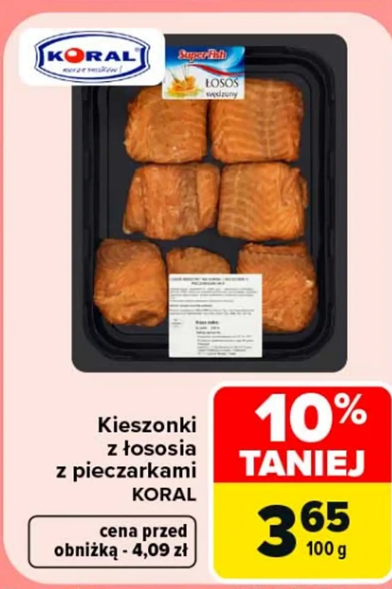 Kieszonki z łososia z pieczarkami KORAL