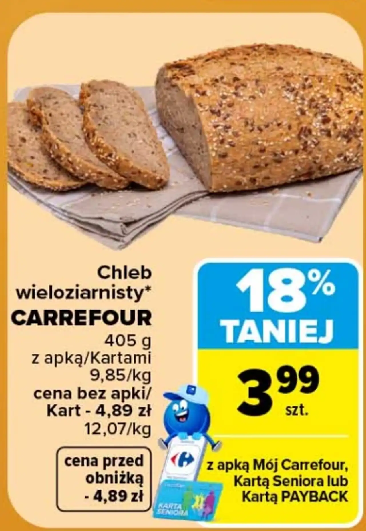 Chleb wieloziarnisty Carrefour