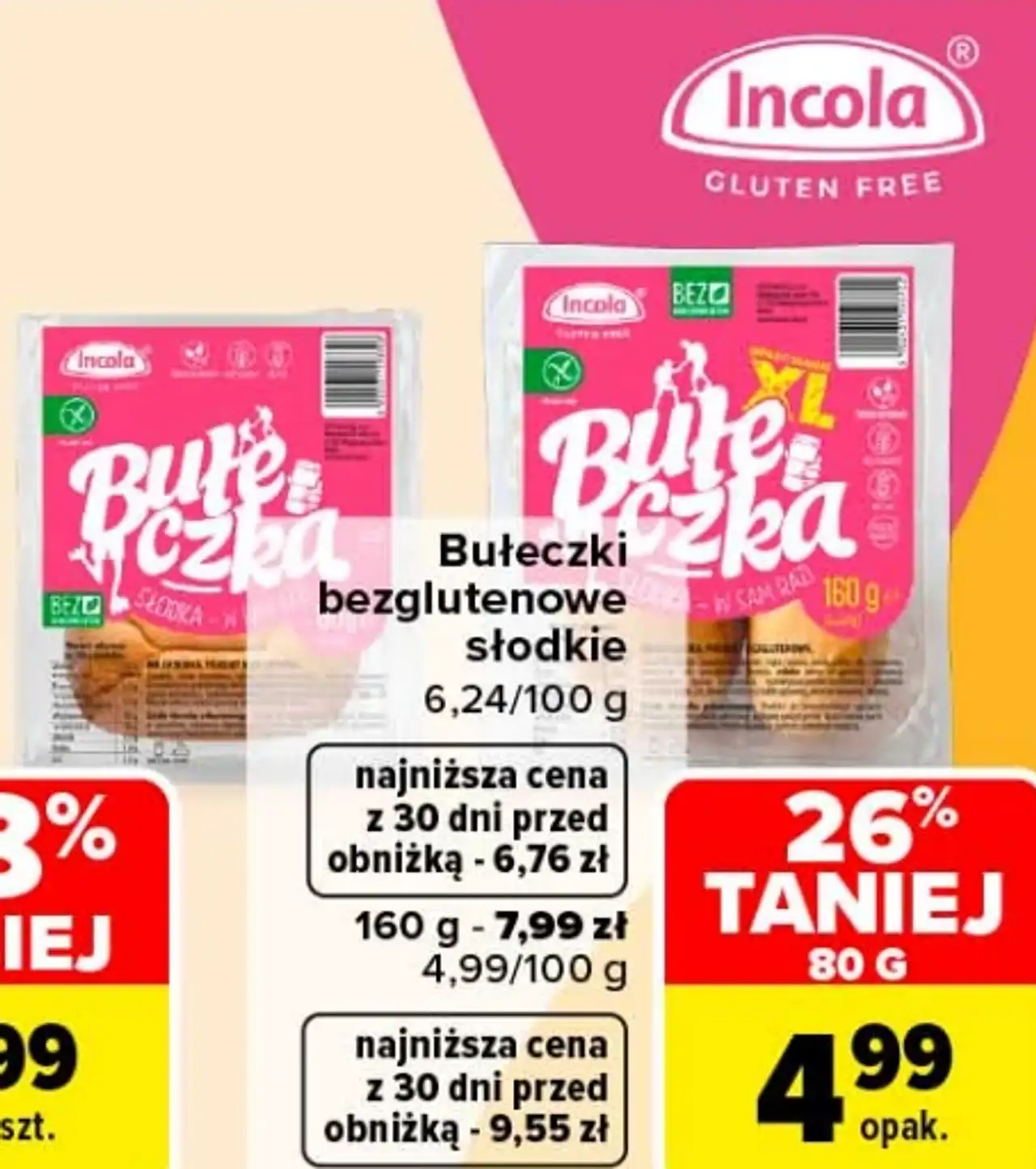 Bułeczki bezglutenowe słodkie Incola