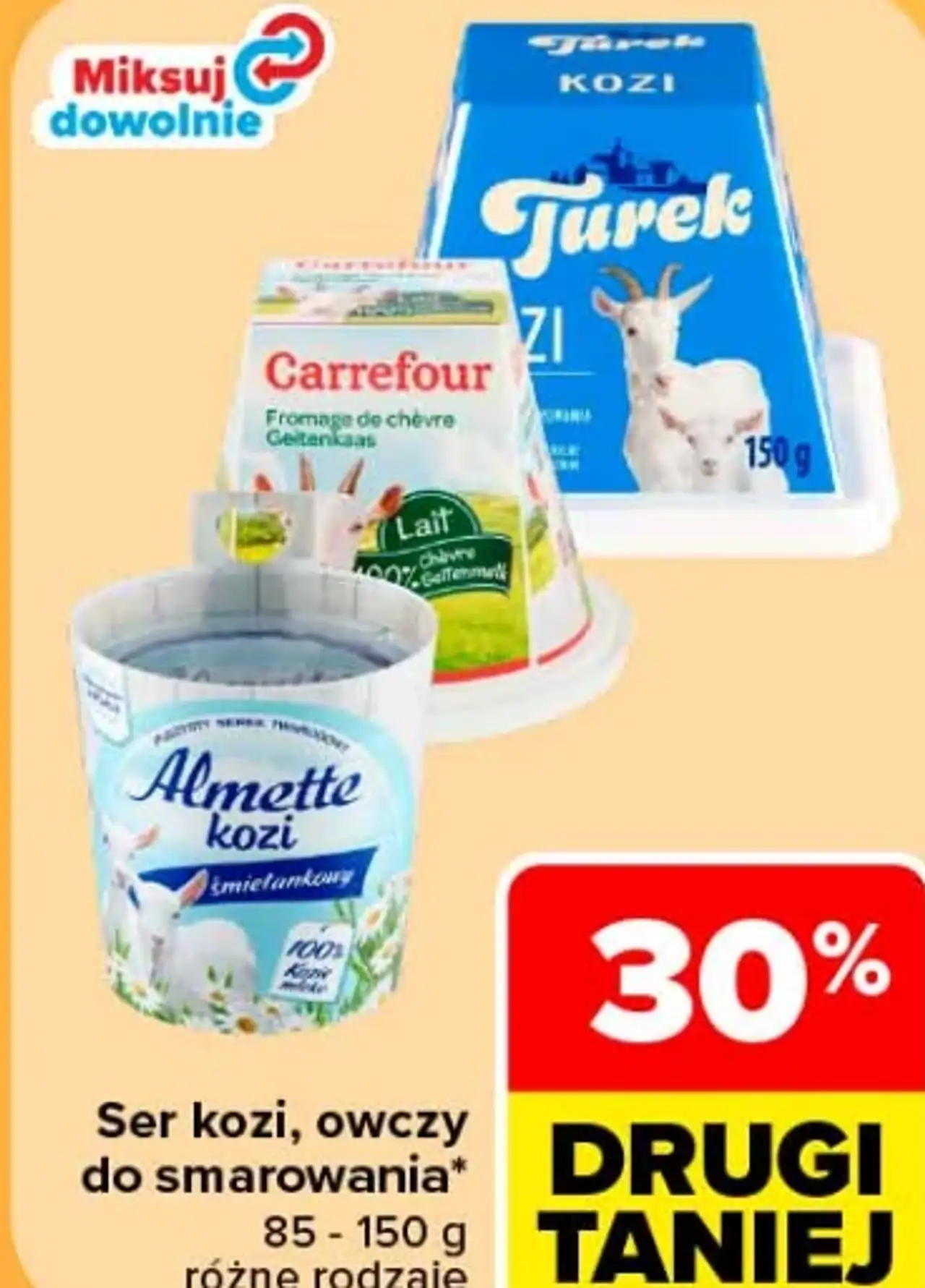 Ser kozi, owczy do smarowania Almette / Turek / Carrefour