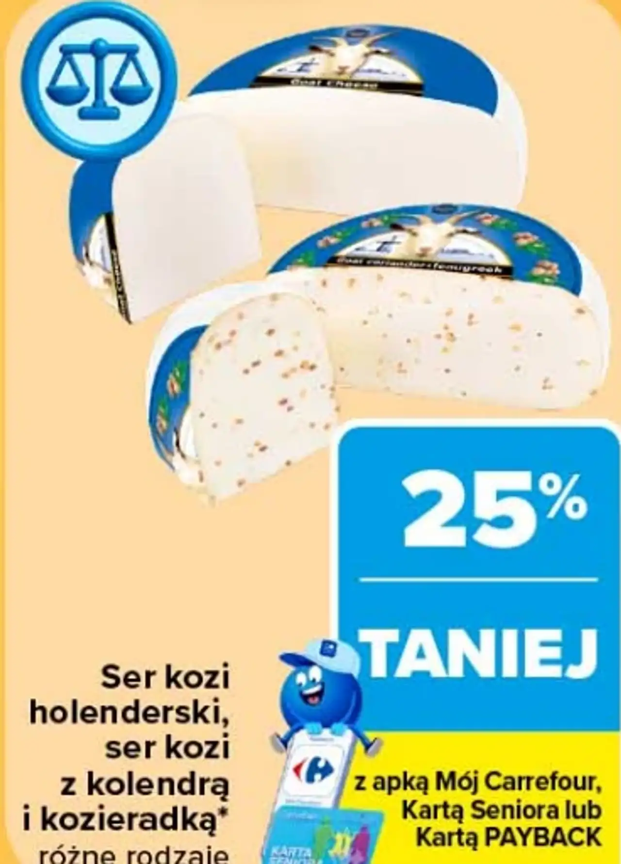 Ser kozi holenderski, ser kozi z kolendrą i kozieradką