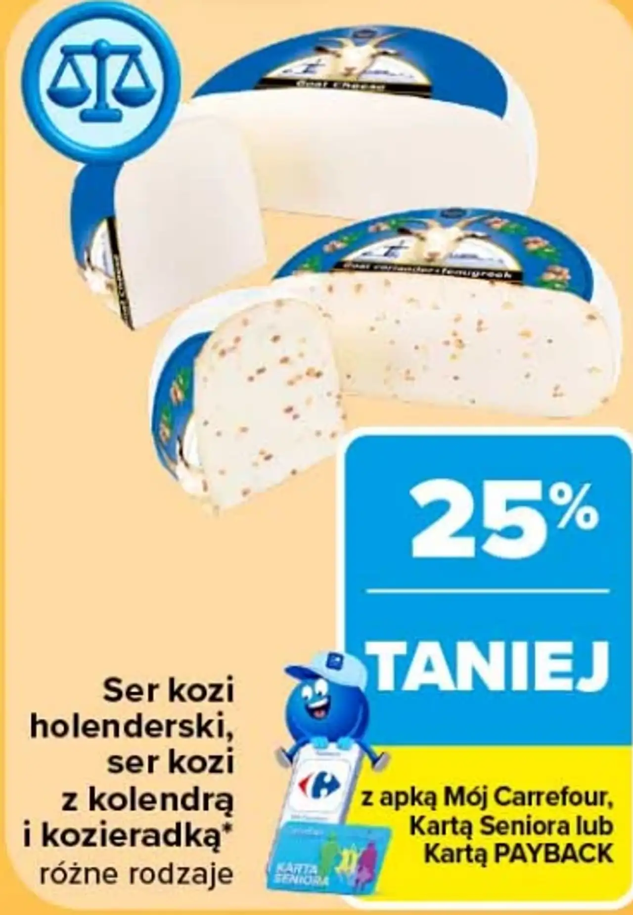Ser kozi holenderski, ser kozi z kolendrą i kozieradką