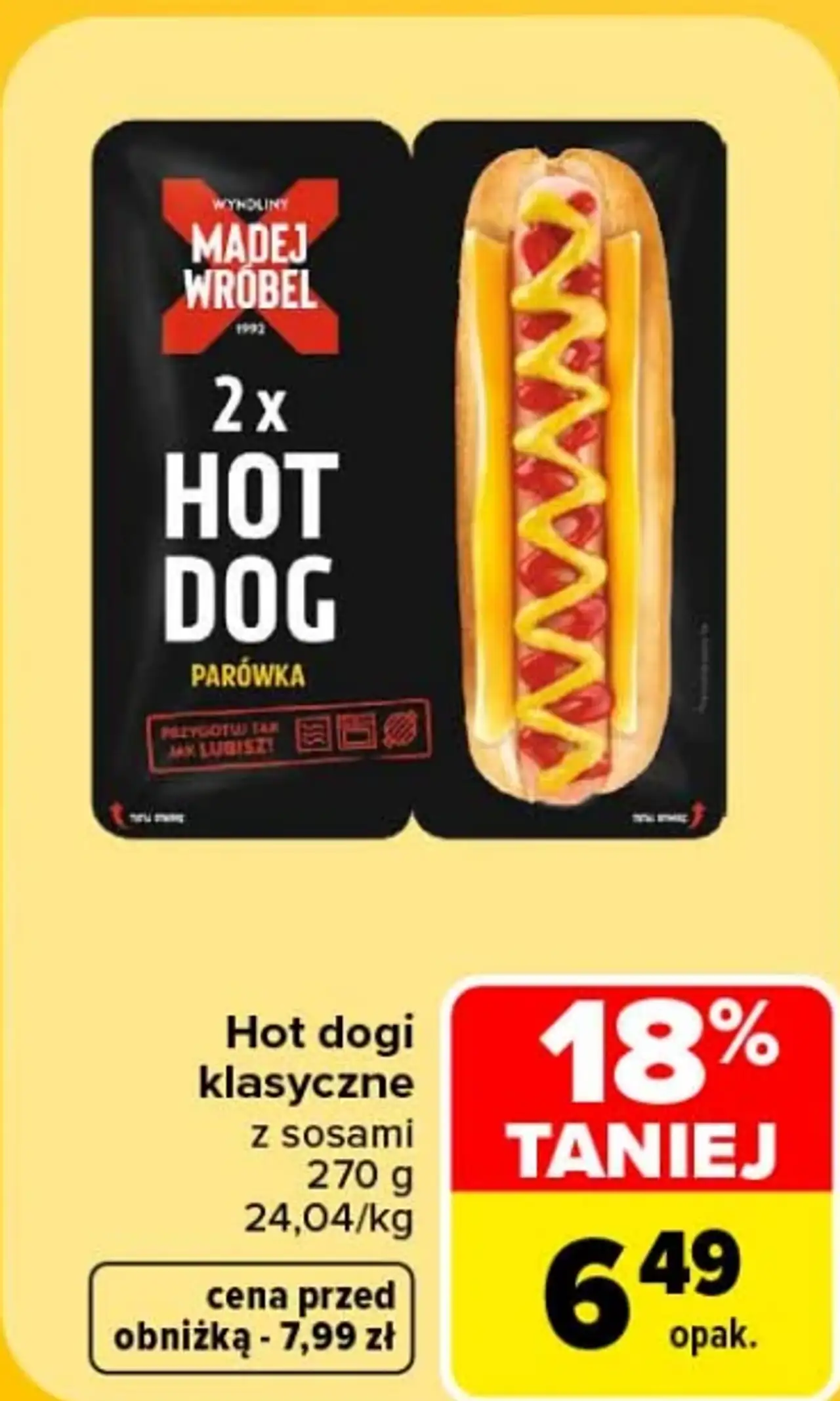 Hot dogi klasyczne z sosami MADEJ WRÓBEL